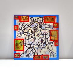 Modernistisches Gemälde, „(Debaser) Warriors“