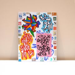 Modernistisches Gemälde, „Modernistische / Outsider-Abstrakte“