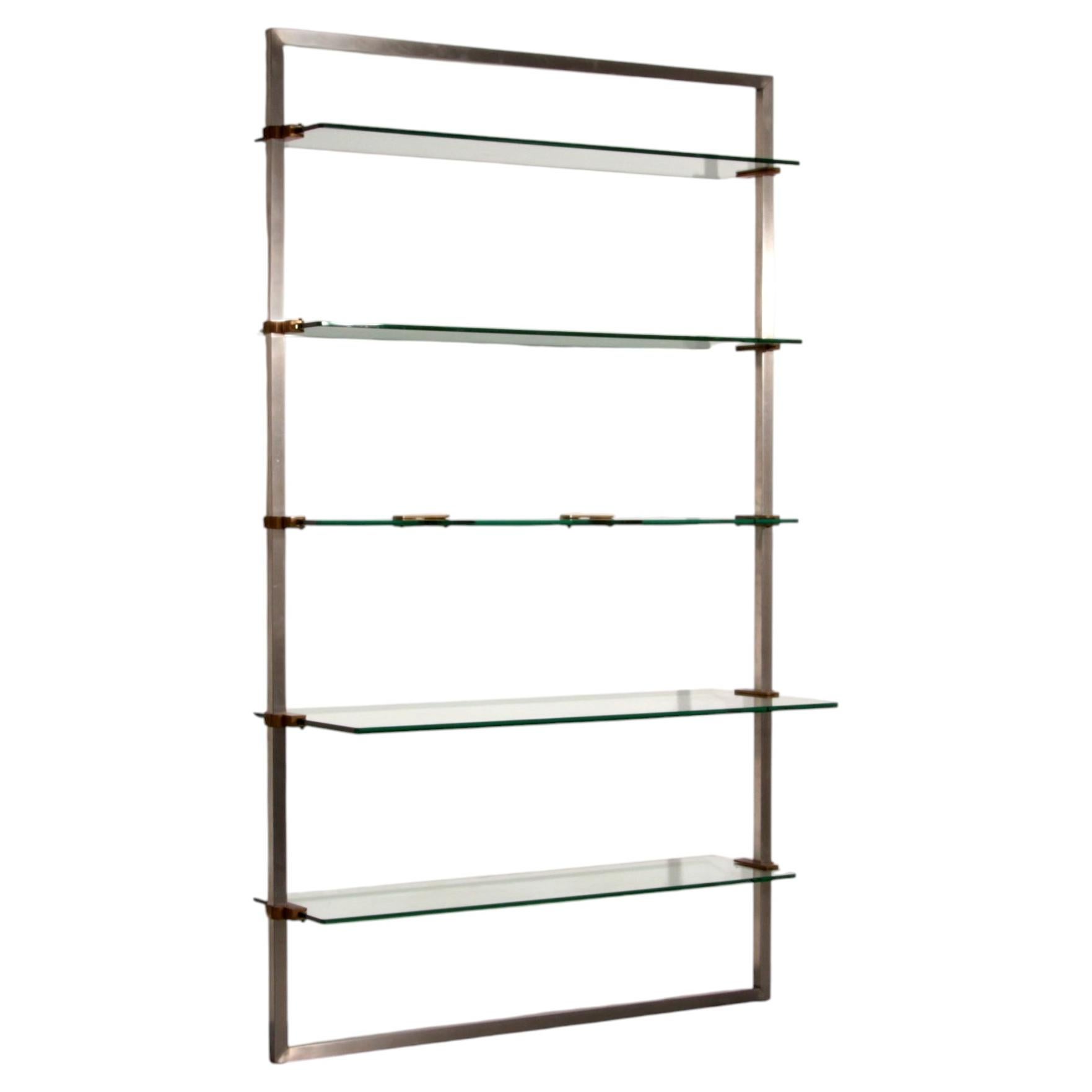 Peter Ghyczy 1970 Corner Cabinet – Iconic Stainless Steel and brass Model R16