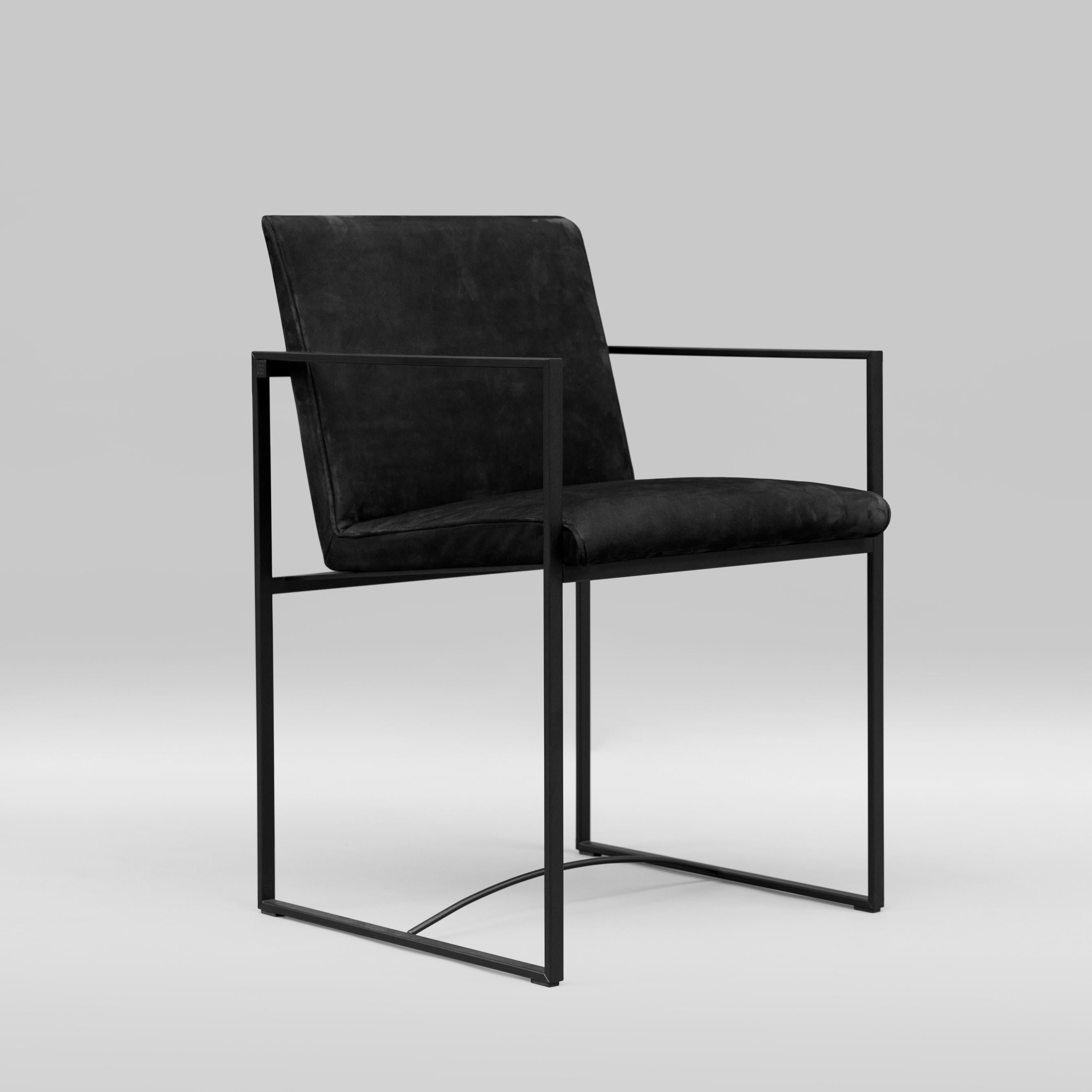 Minimalist Peter Ghyczy Armchair Urban Maia 'S06+' Charcoal / Black Fabric