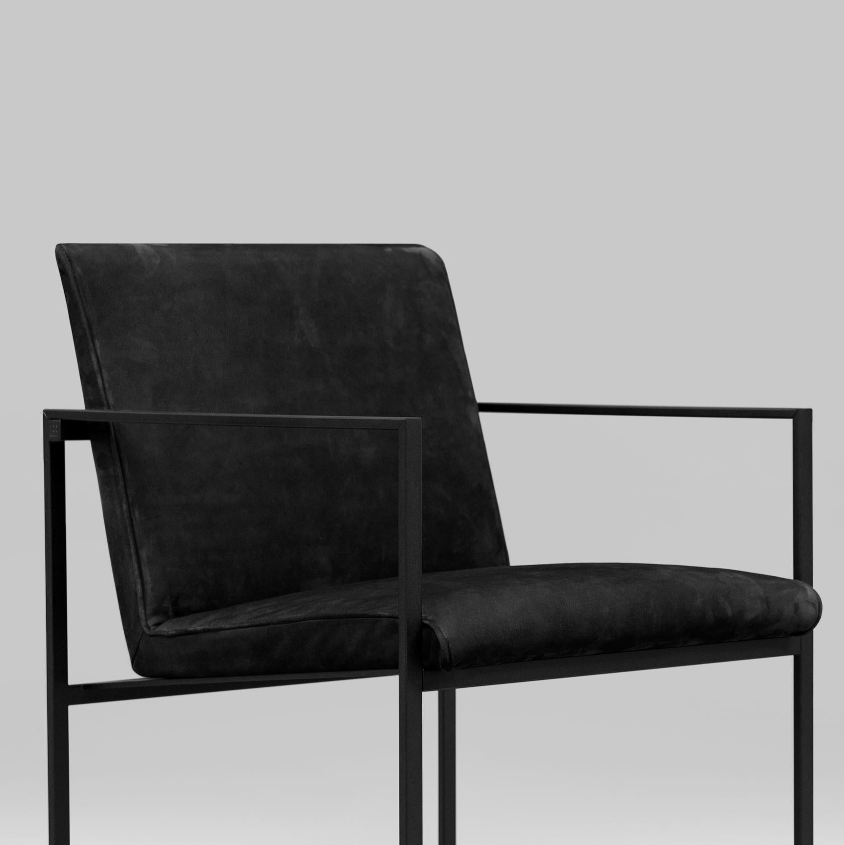 Contemporary Peter Ghyczy Armchair Urban Maia 'S06+' Charcoal / Black Fabric