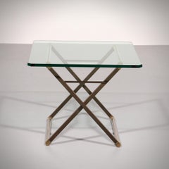 Peter Ghyczy brass and glass side table model T26 1970