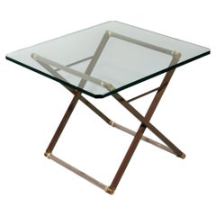 Peter Ghyczy brass and glass side table model T26 1970