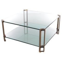 Peter Ghyczy Brass Coffee Table Model T24D, Made in the 1970s