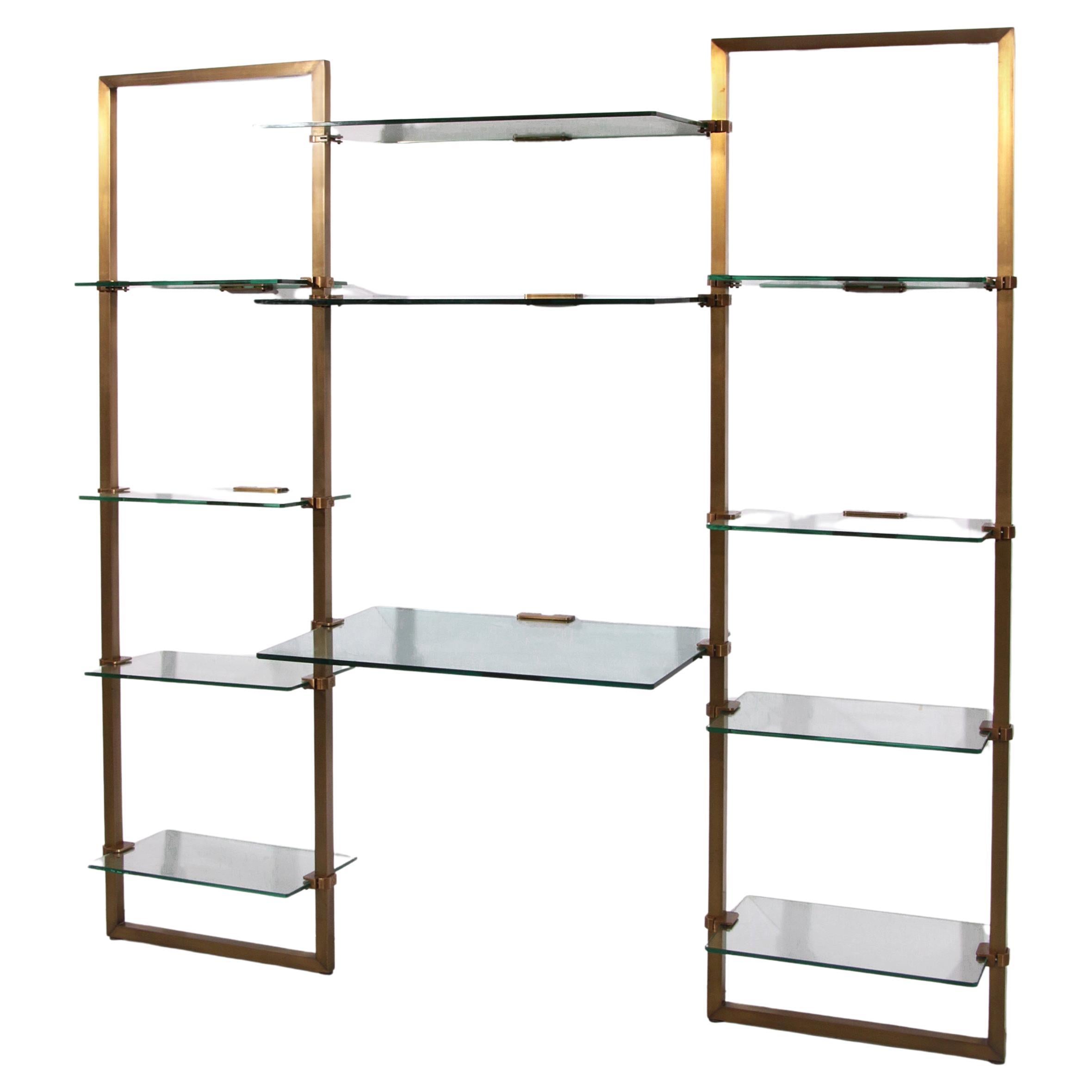 Peter Ghyczy Brass Very Rare Wall Unit Model R16 1970 For Sale