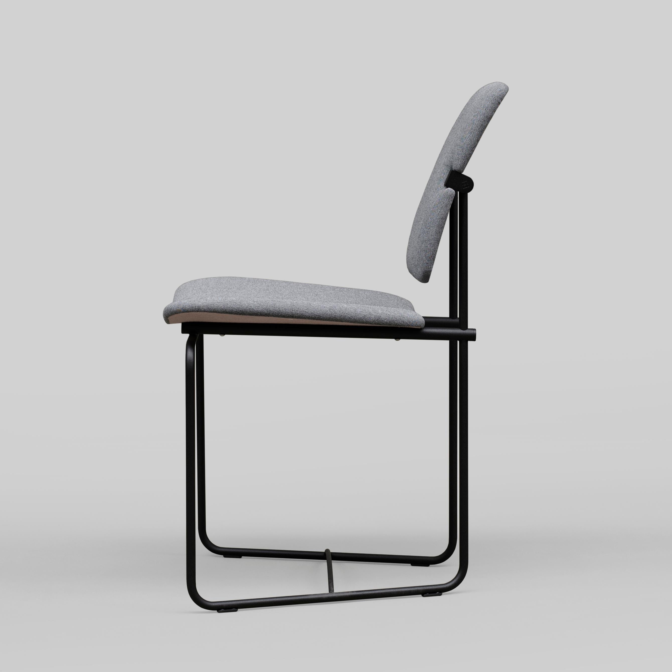 Chair designed by Peter Ghyczy in 1986.
Manufactured by Ghyczy (Netherlands)

Avant Garde in its look and function, this lightweight design features a flexible backrest, which adjusts to the movement of the person using it.

Material and