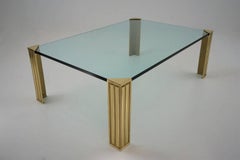 Peter Ghyczy Coffee Table, Brass and Glass, circa 1990s, Dutch