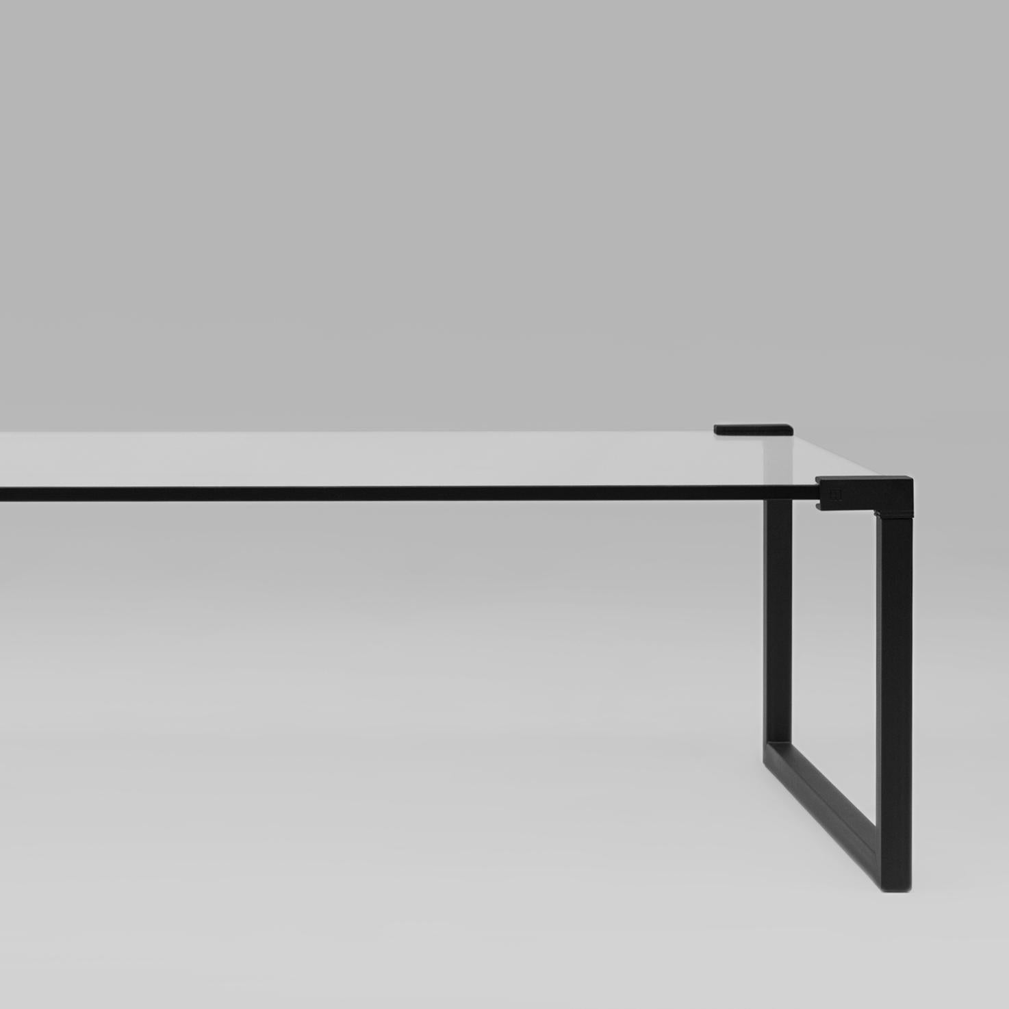 Minimalist Peter Ghyczy Coffee Table Pioneer 'T53' Charcoal / Black Edge