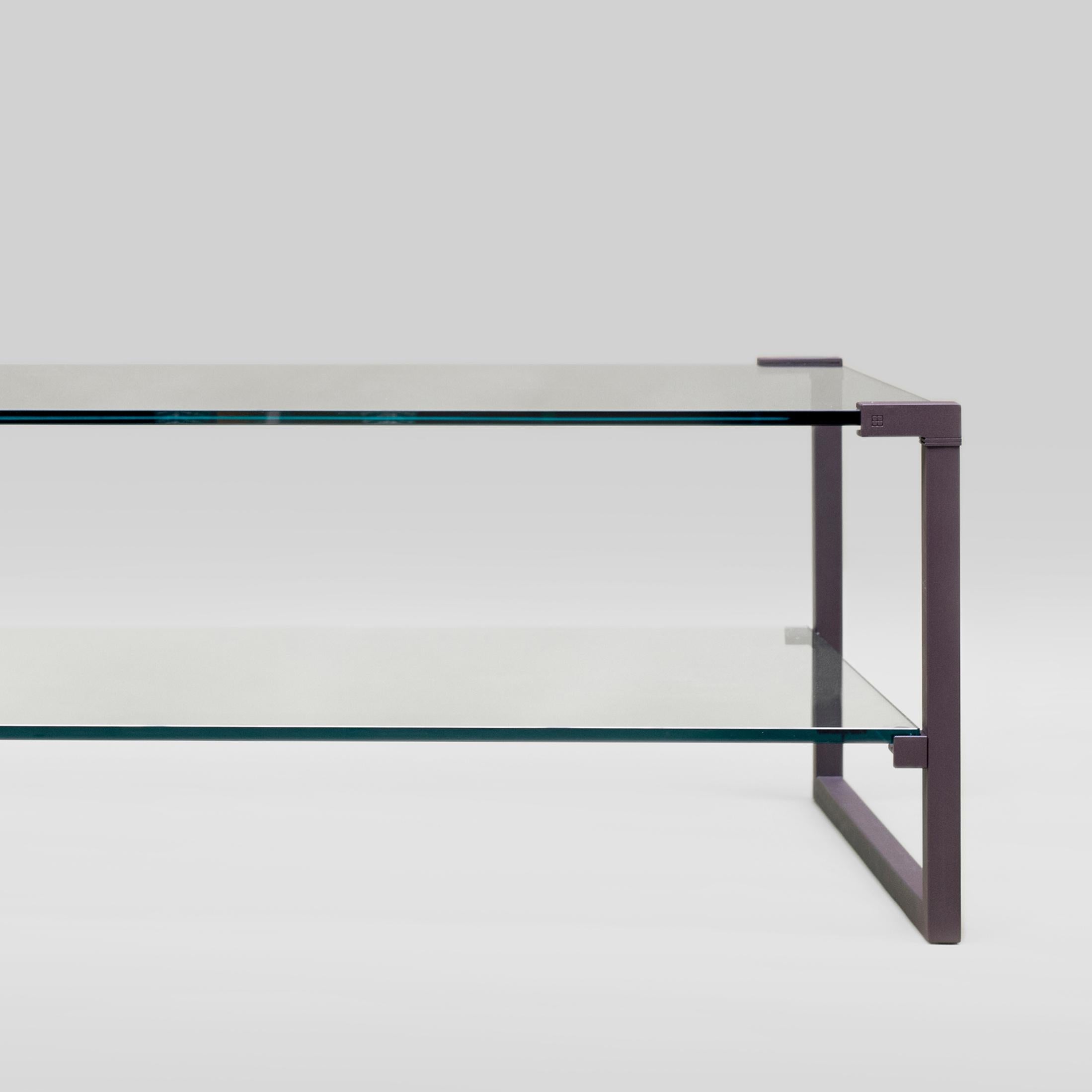 Minimalist Peter Ghyczy Coffee Table Pioneer 'T53D' Ristretto / Glass