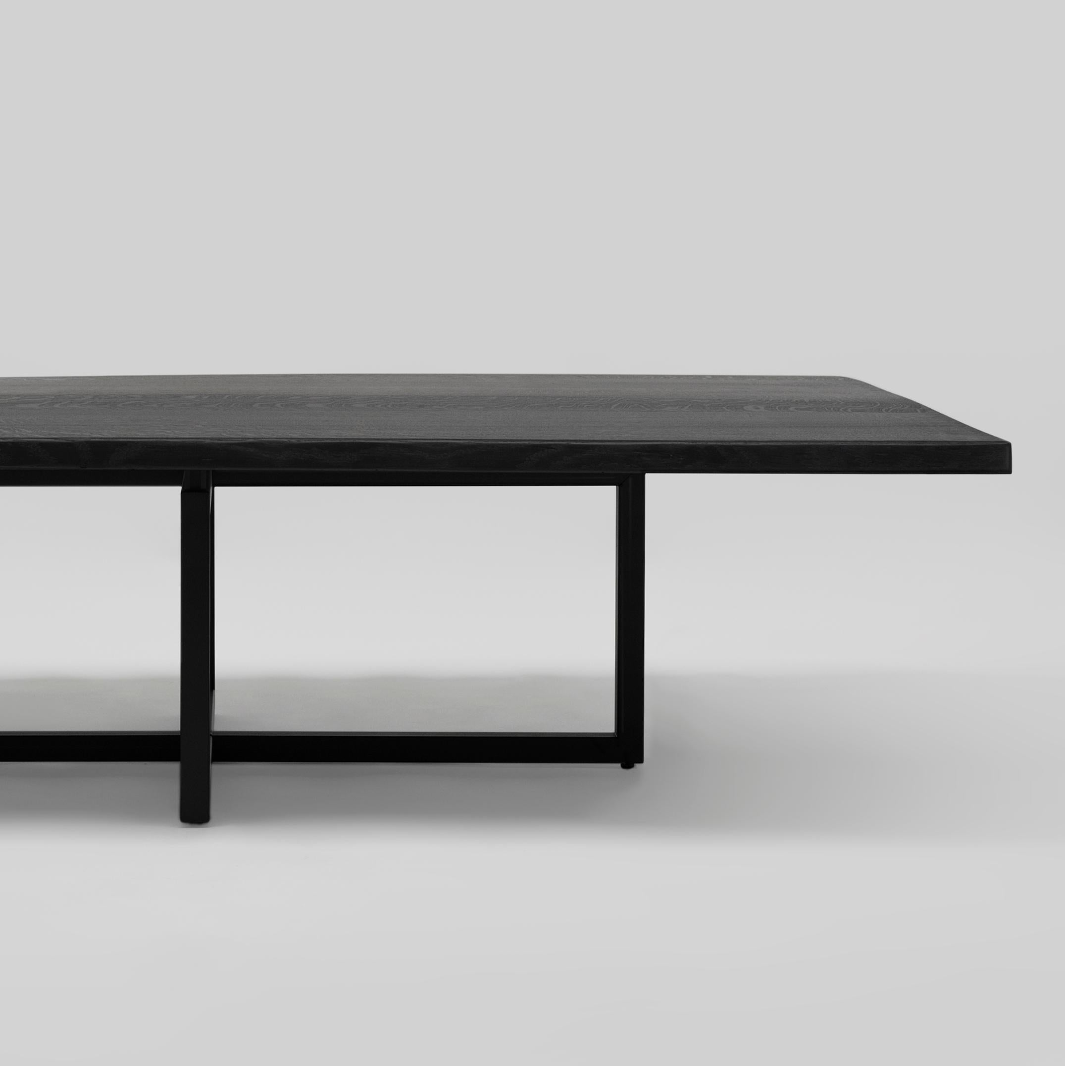 Contemporary Peter Ghyczy Coffee Table Pivot Liam ‘T48’ Black Charcoal/Oak 2448