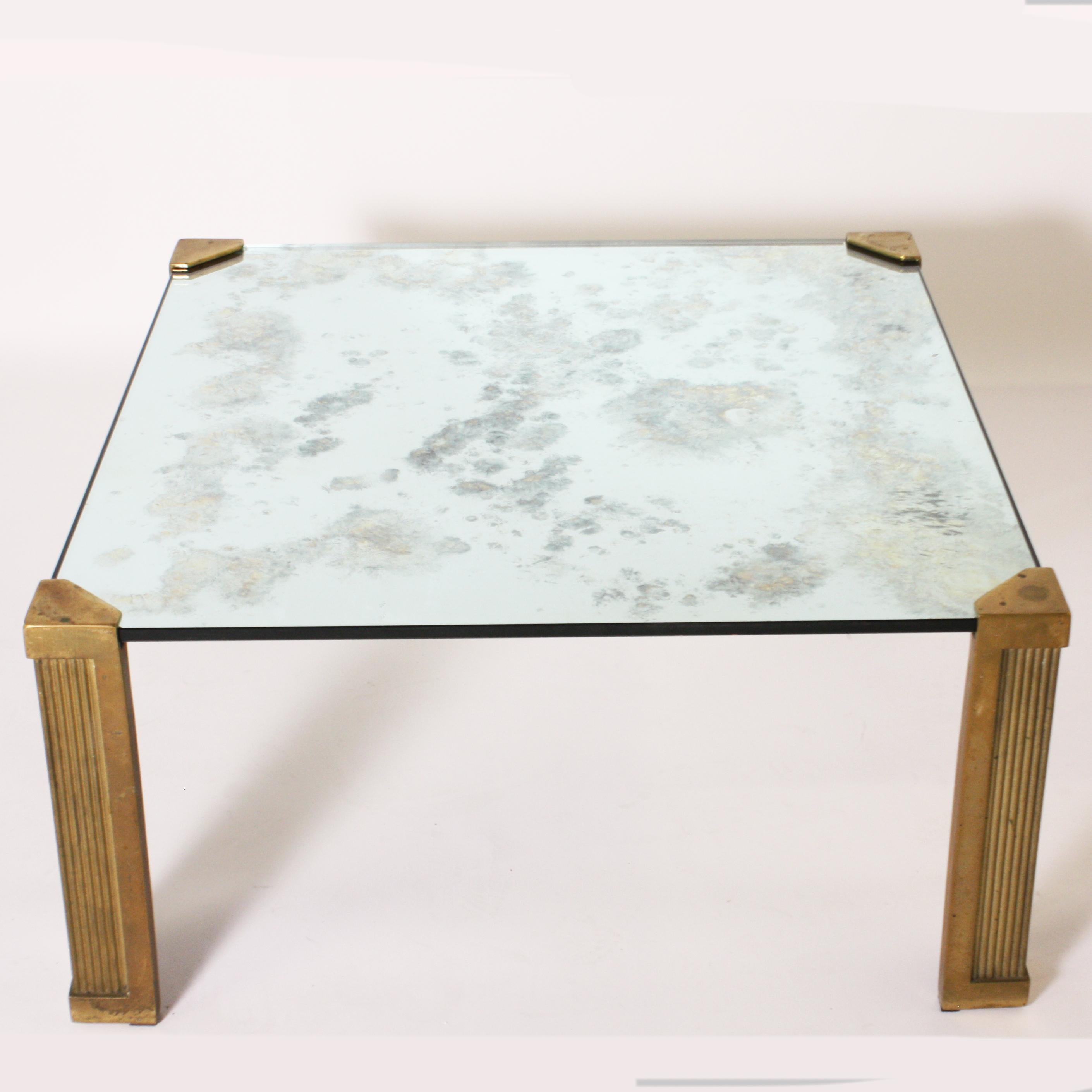 Peter Ghyczy Coffee Table with Smoked Glass Top, circa 1970 In Good Condition In Dallas, TX