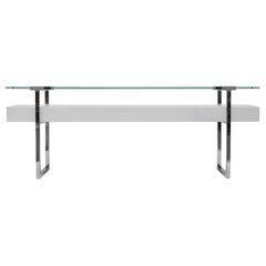 Peter Ghyczy Console Table Pioneer Tron 'T54/3L' Stainless Steel / Aluminium