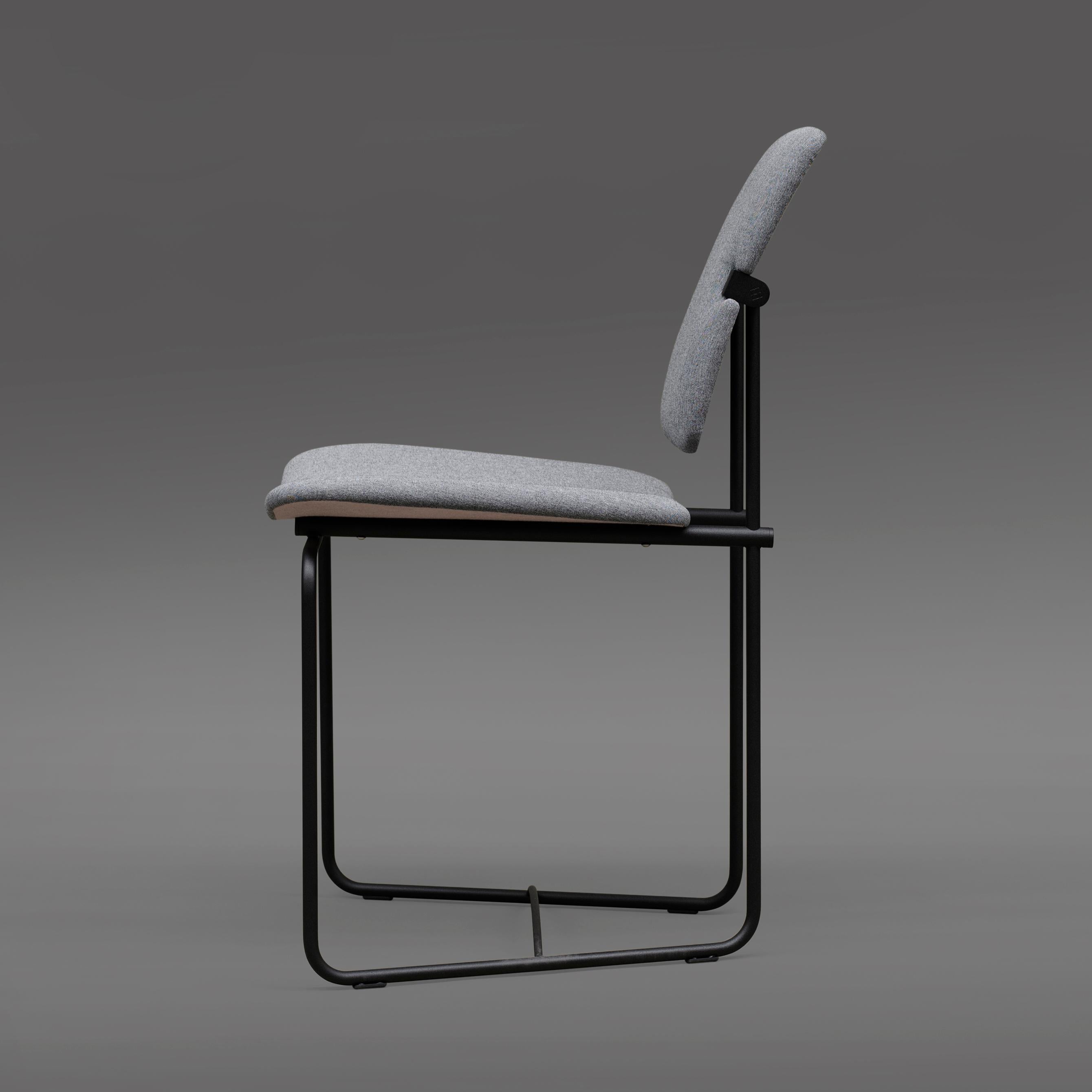 Metal Peter Ghyczy Chair Urban Jodie 'S02' Charcoal / Grey Fabric