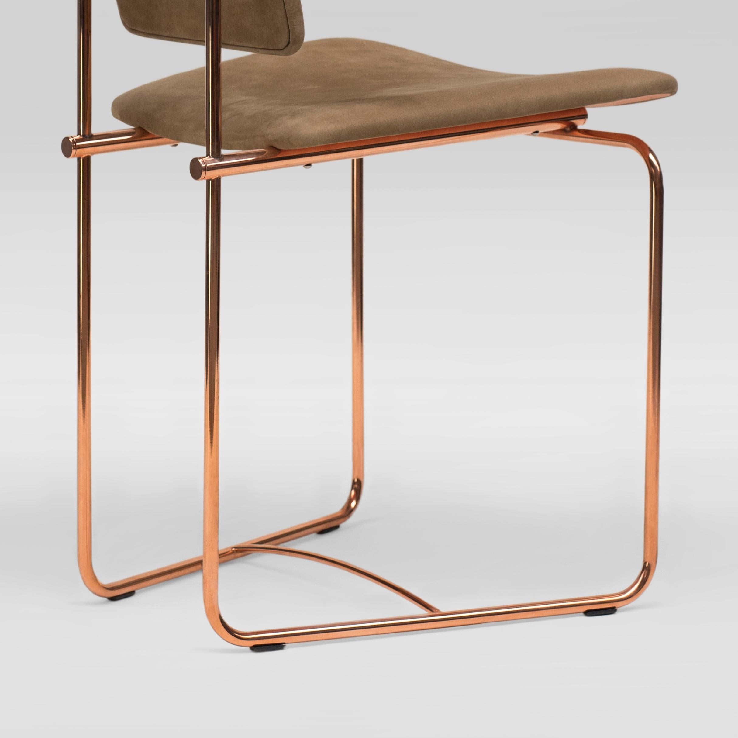 Peter Ghyczy Chair Urban 'S02' Copper / Fabric Limited Edition In New Condition In Barcelona, Barcelona