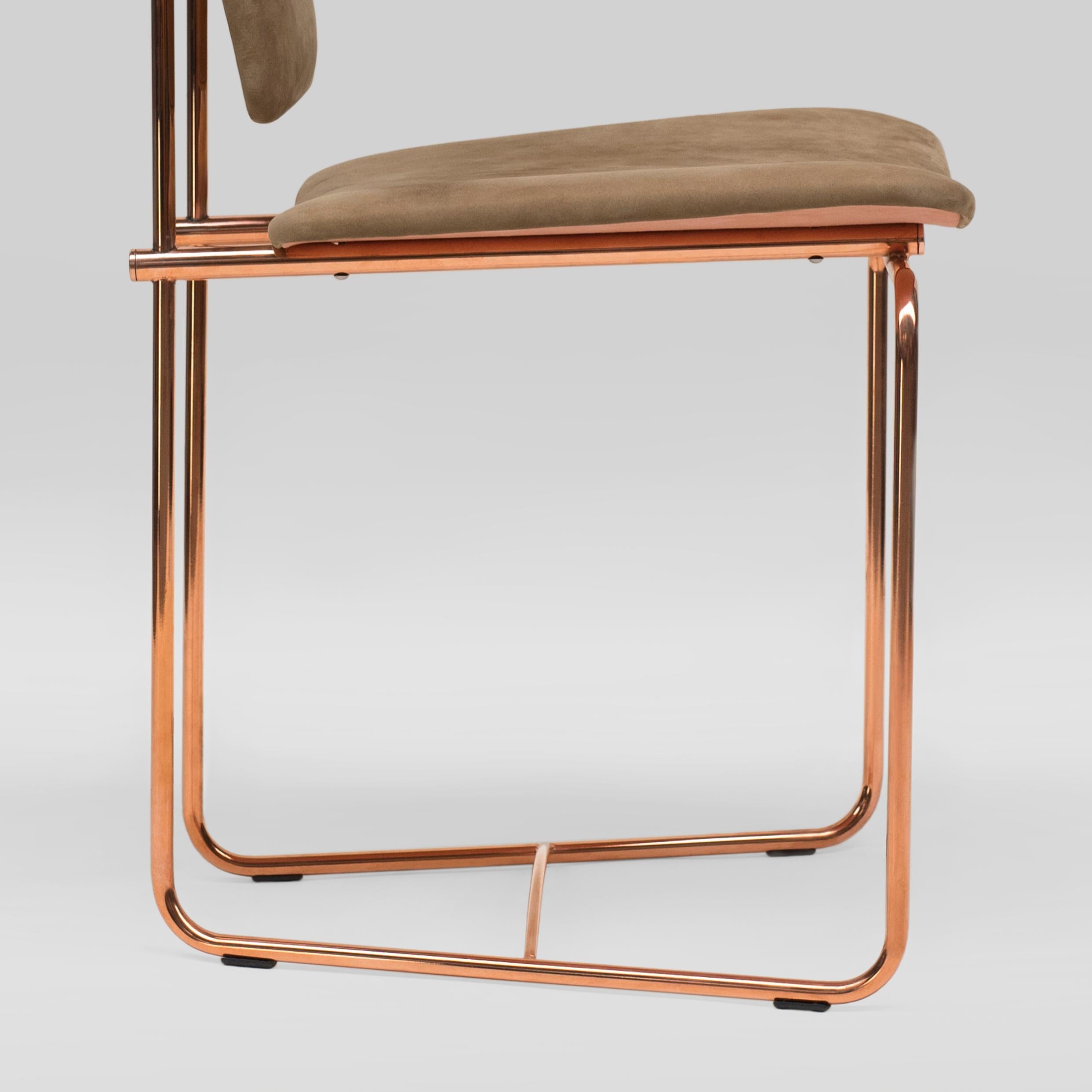 Contemporary Peter Ghyczy Chair Urban 'S02' Copper / Fabric Limited Edition
