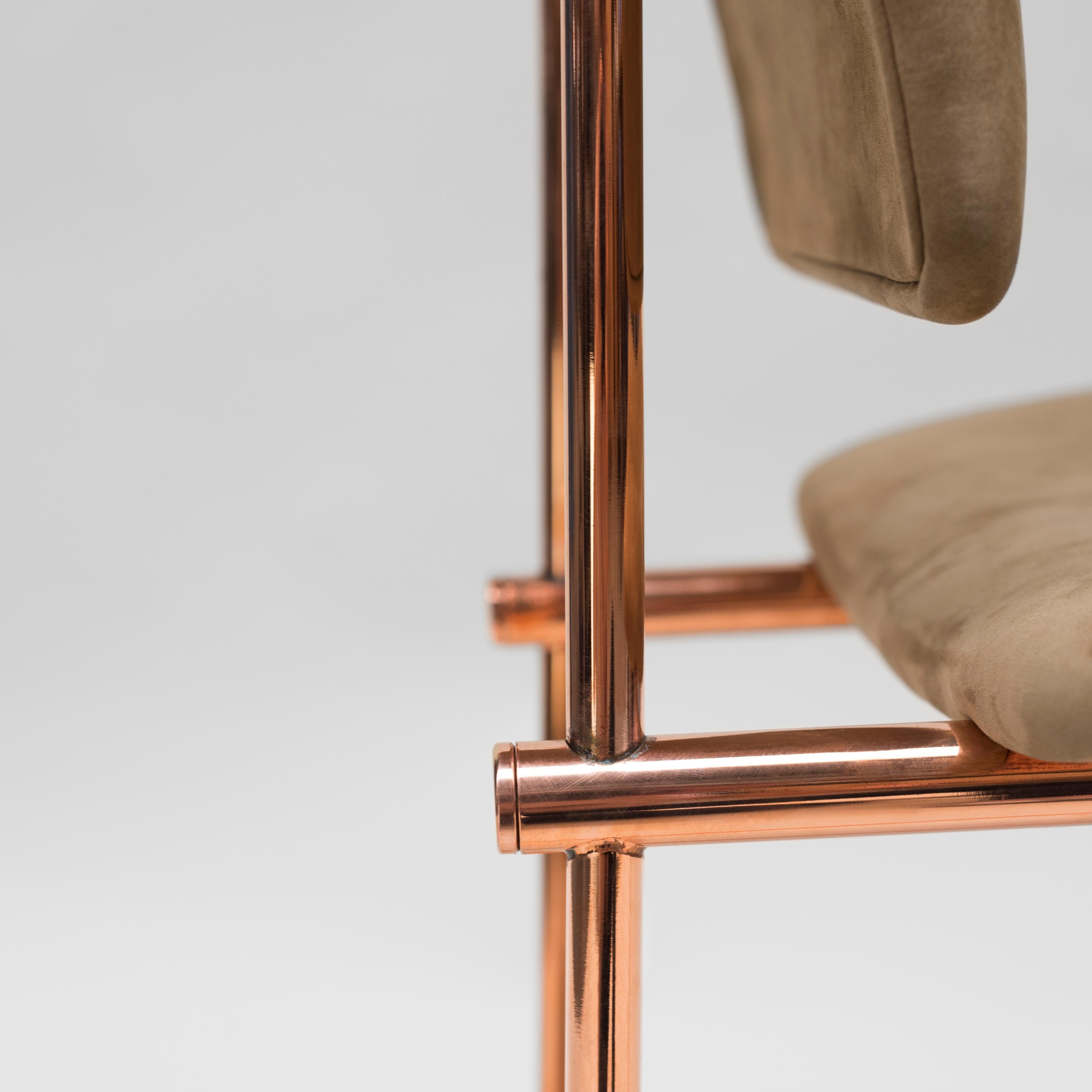 Peter Ghyczy Chair Urban 'S02' Copper / Fabric Limited Edition 2
