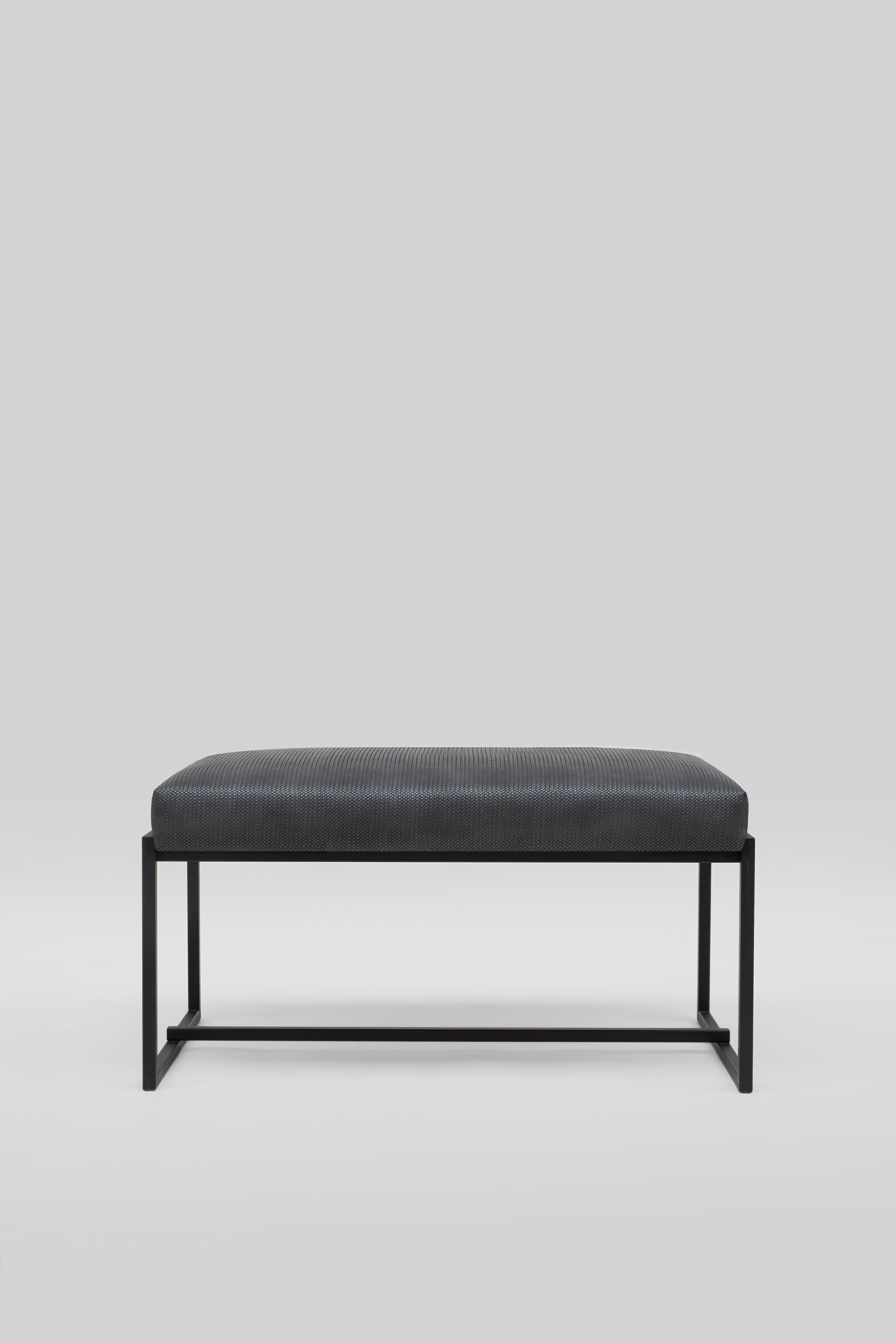 Polished Peter Ghyczy Contemporary Design 'Duet GB03 Cantabria' Upholstered Bench