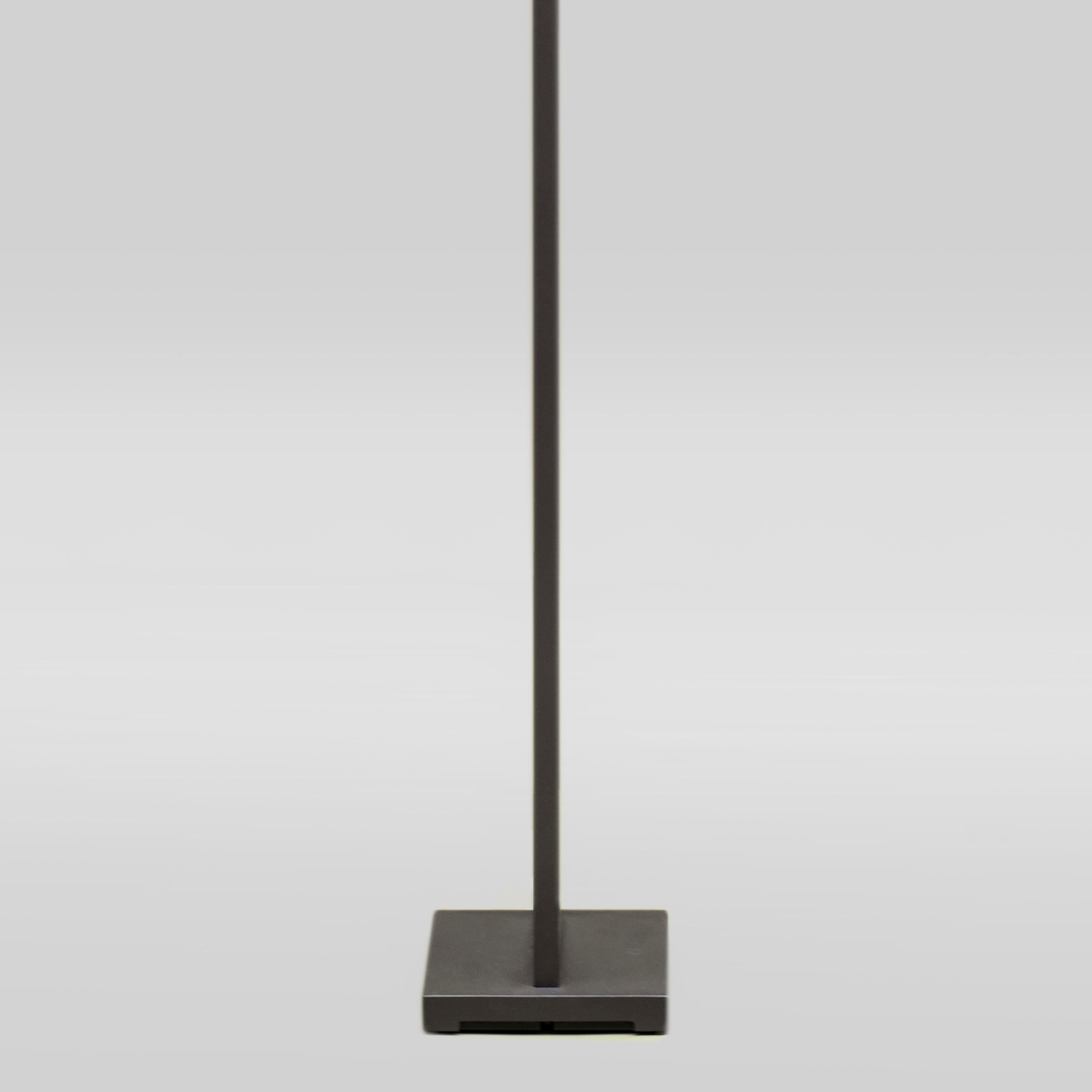 Steel Peter Ghyczy Floor Lamp Urban Lotis 'MW24' Ristretto / Silk Red