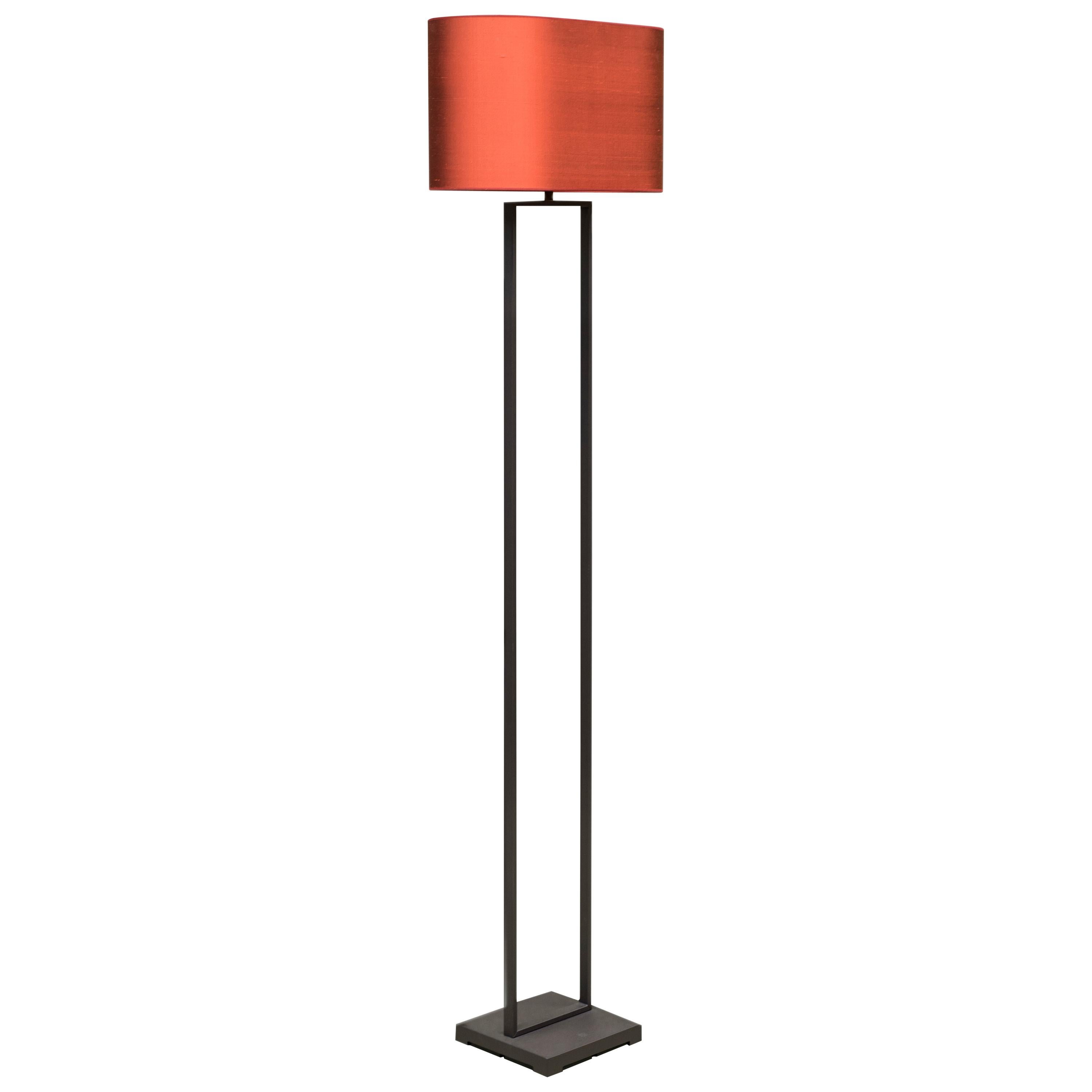 Peter Ghyczy Floor Lamp Urban Lotis 'MW24' Ristretto / Silk Red