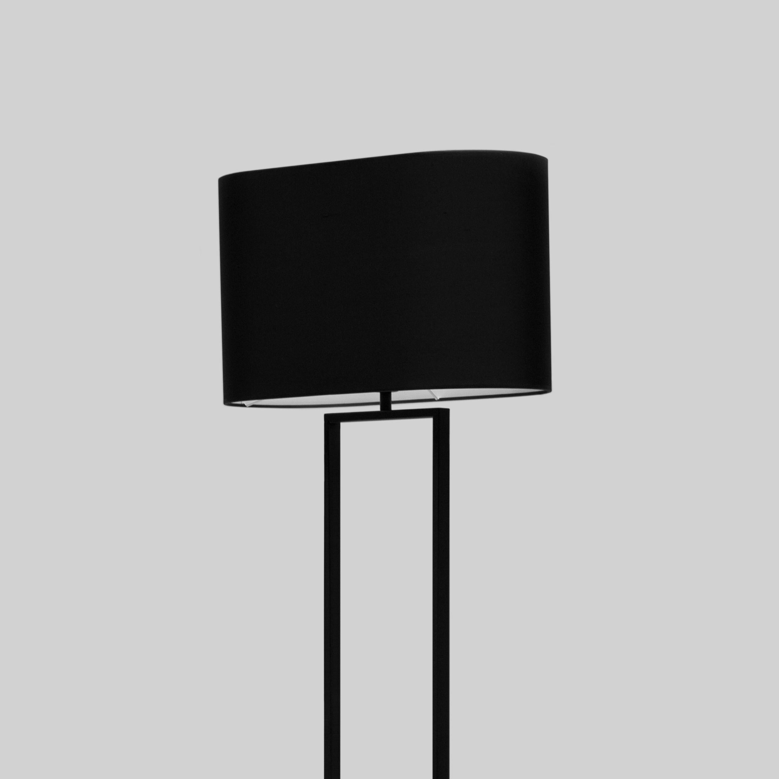 Modern Peter Ghyczy Floor Lamp Urban Lotis 'MW24' Charcoal / Silk Black