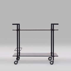 Peter Ghyczy Contemporary Tea Trolley Pioneer T63S Charcoal / Tinted Black