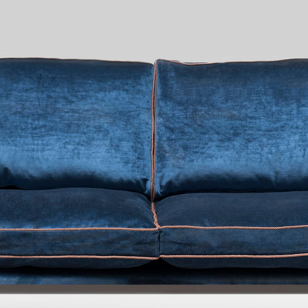 Peter Ghyczy Sofa Urban Brad 'GP01' Ristretto/ Royal Blue Fabric In New Condition In Barcelona, Barcelona