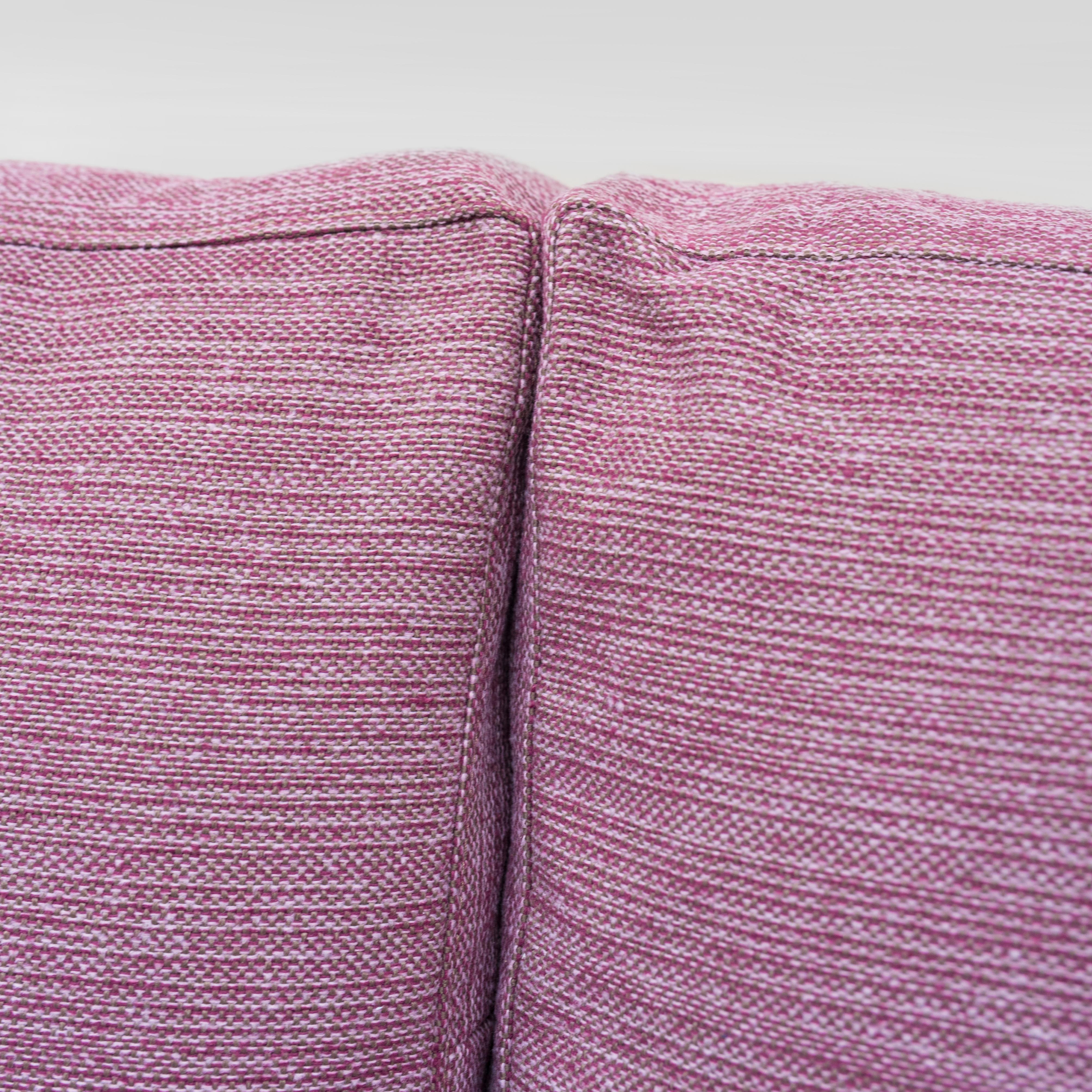 Contemporary Peter Ghyczy Sofa Urban Brad 'GP01' Stainless Steel Matt / Violet Fabric