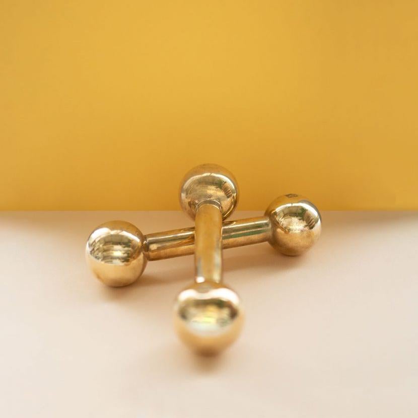 Modern Peter Ghyczy Dumbbell Brass Gloss