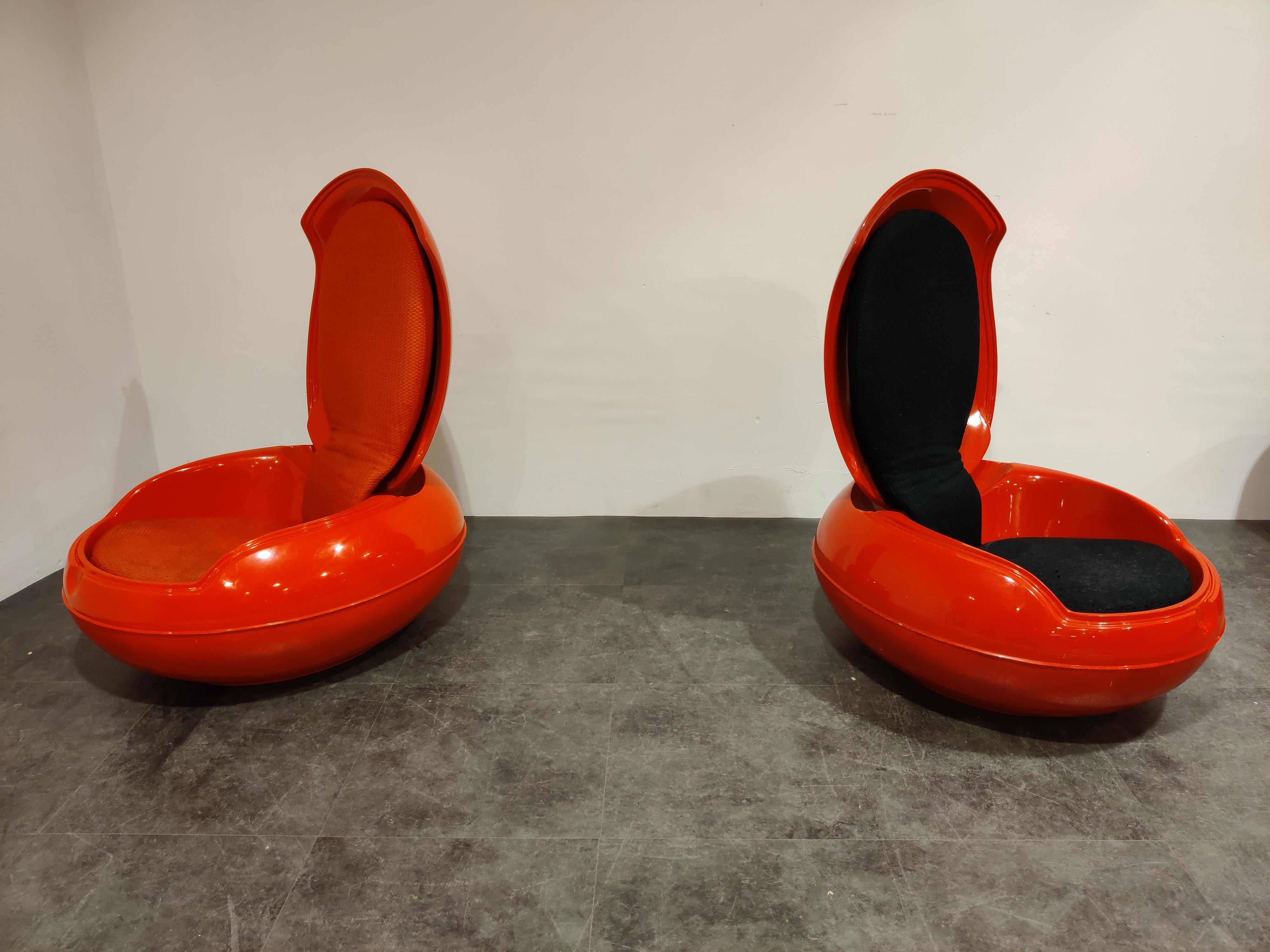 Fabric Peter Ghyczy Egg Chair Set, 1960s