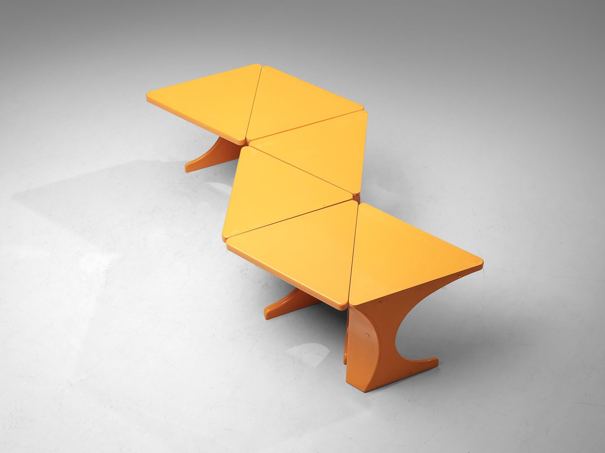 Peter Ghyczy for Form + Life Collection Set of Six ‘Triangel’ Tables 1