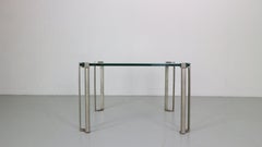 Peter Ghyczy for Ghyzcy Square Glass Coffee Table, 1970's Hollywood Regency