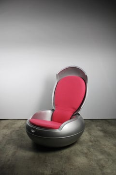 Peter Ghyczy Garden Egg Chair Deluxe 90's Space Age Lounge Poly Pink Space grey