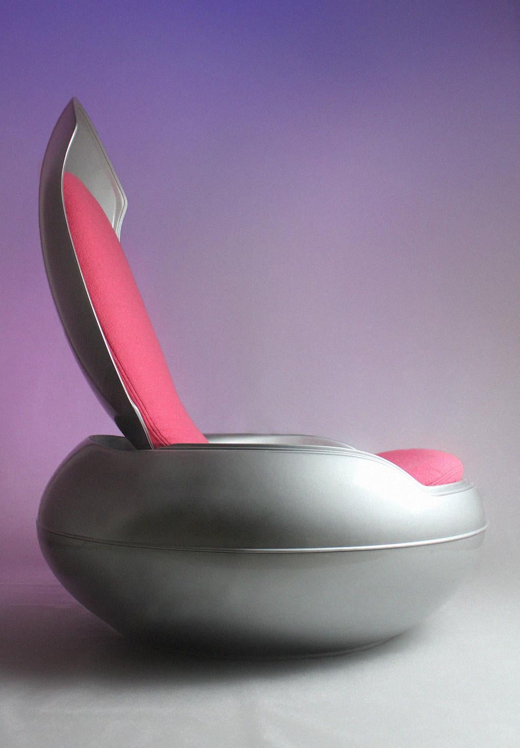 Peter Ghyczy Garden Egg Chair Deluxe 90's Space Age Lounge Poly Pink Space grey For Sale at 1stDibs