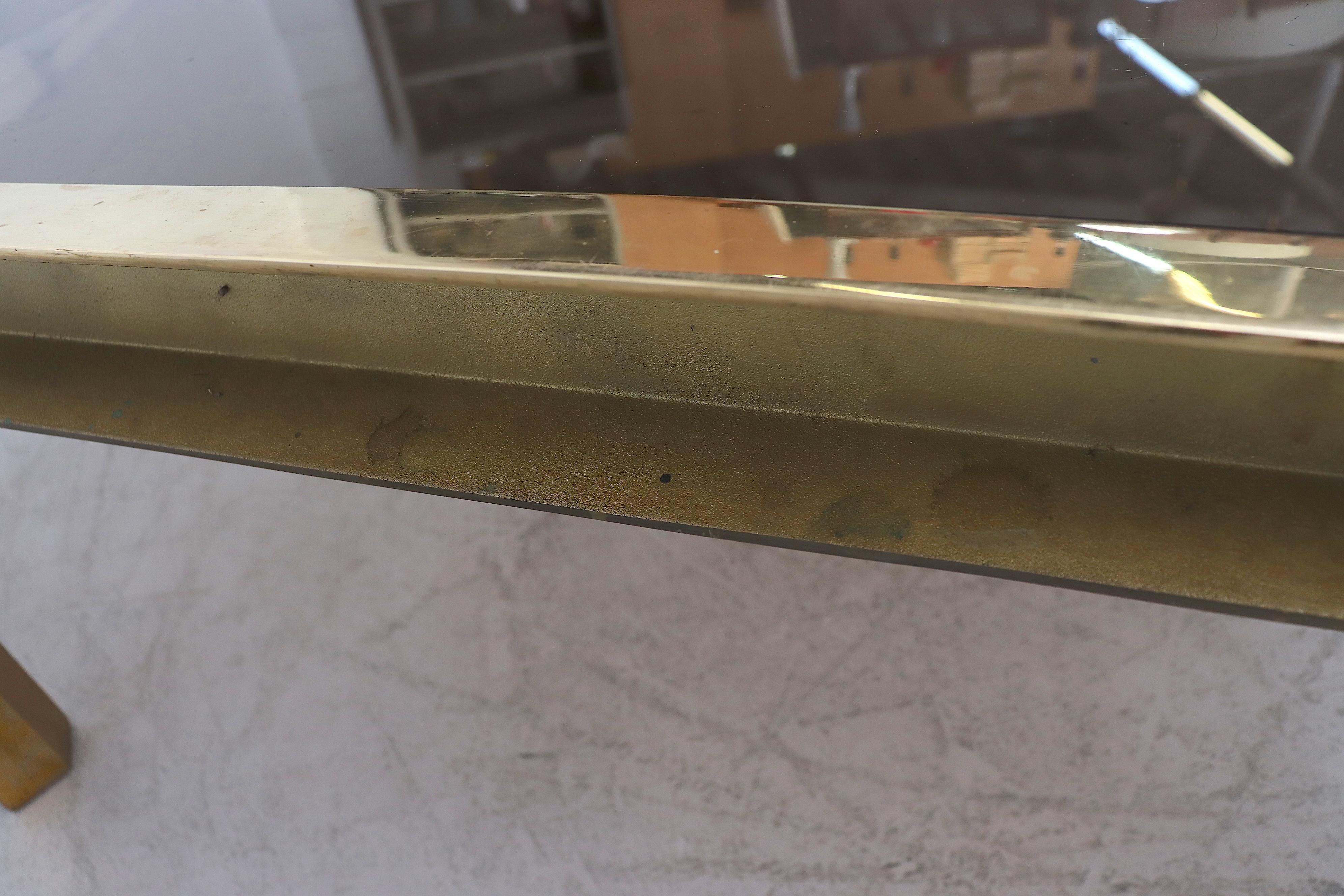 Peter Ghyczy Extra Large Brass Coffee Table 6