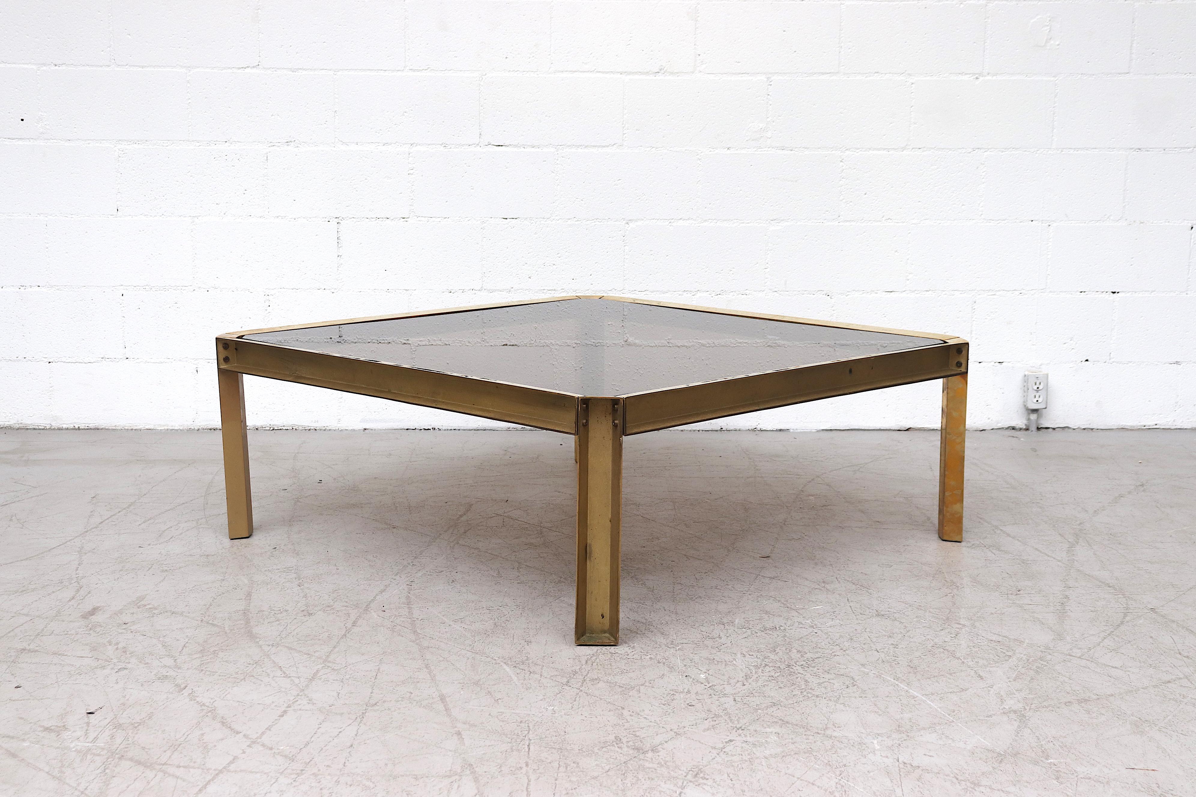 Dutch Peter Ghyczy Extra Large Brass Coffee Table