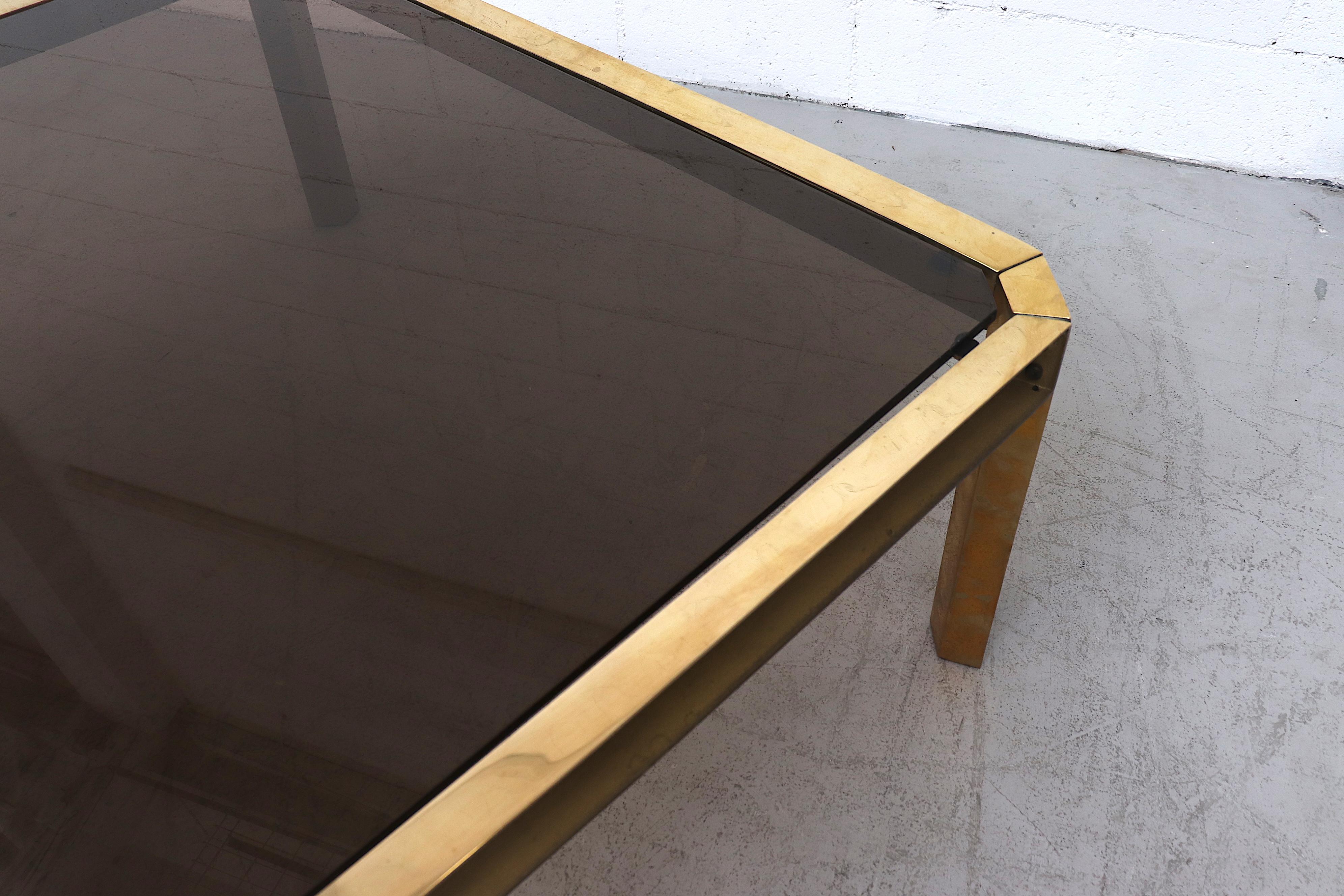 Mid-20th Century Peter Ghyczy Extra Large Brass Coffee Table