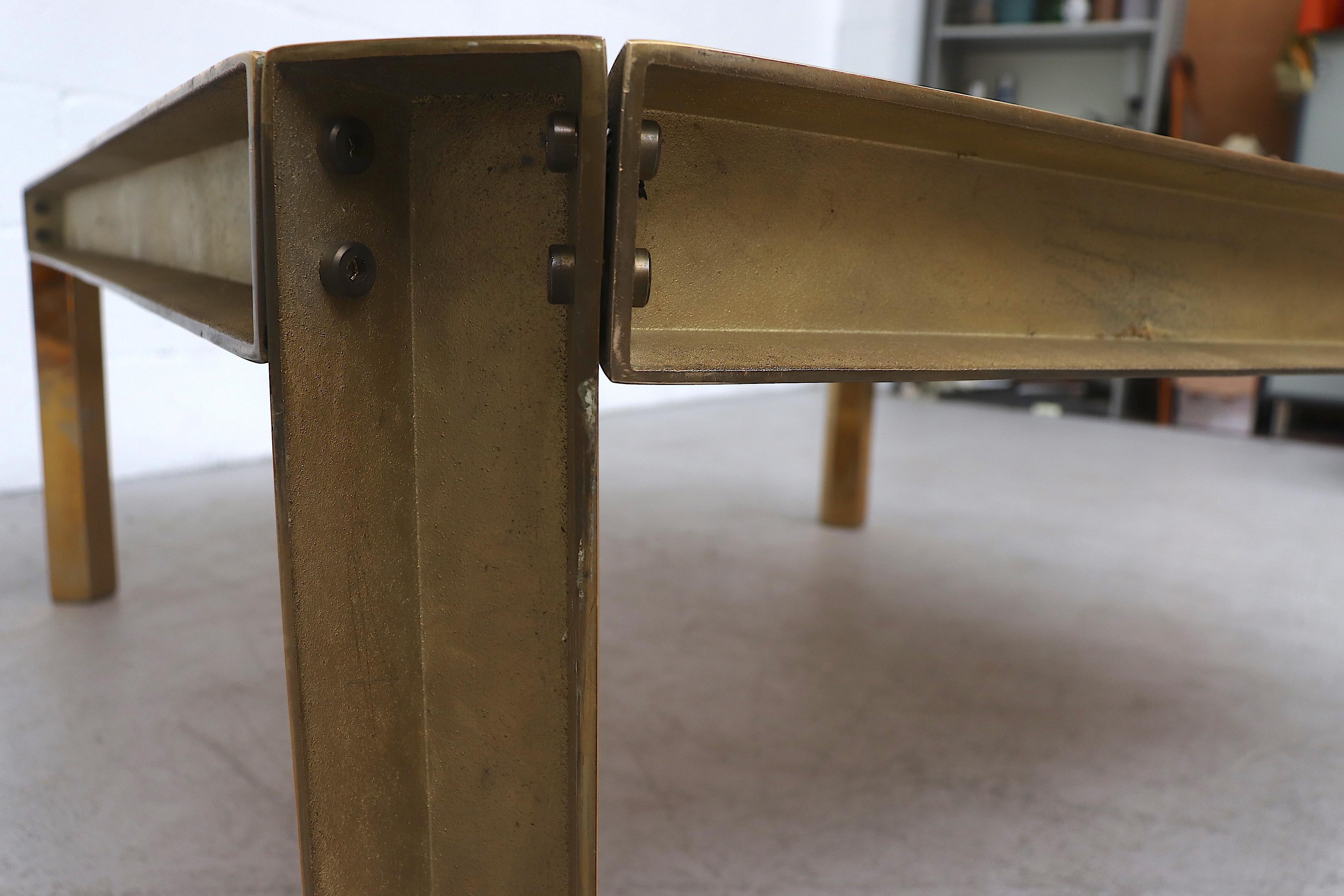 Peter Ghyczy Extra Large Brass Coffee Table 3