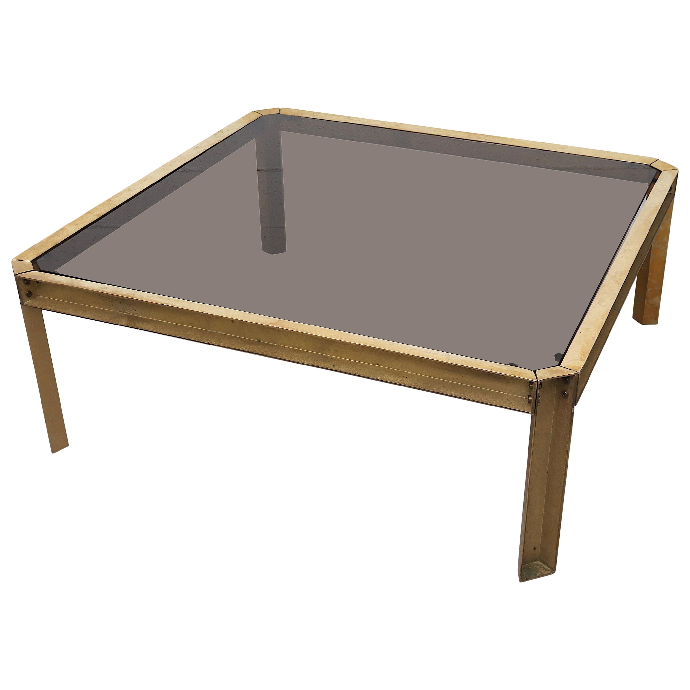 Peter Ghyczy Extra Large Brass Coffee Table