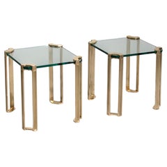 Peter Ghyczy High-Gloss Brass T24 Side Tables, 1970s ( 40x40x45 )