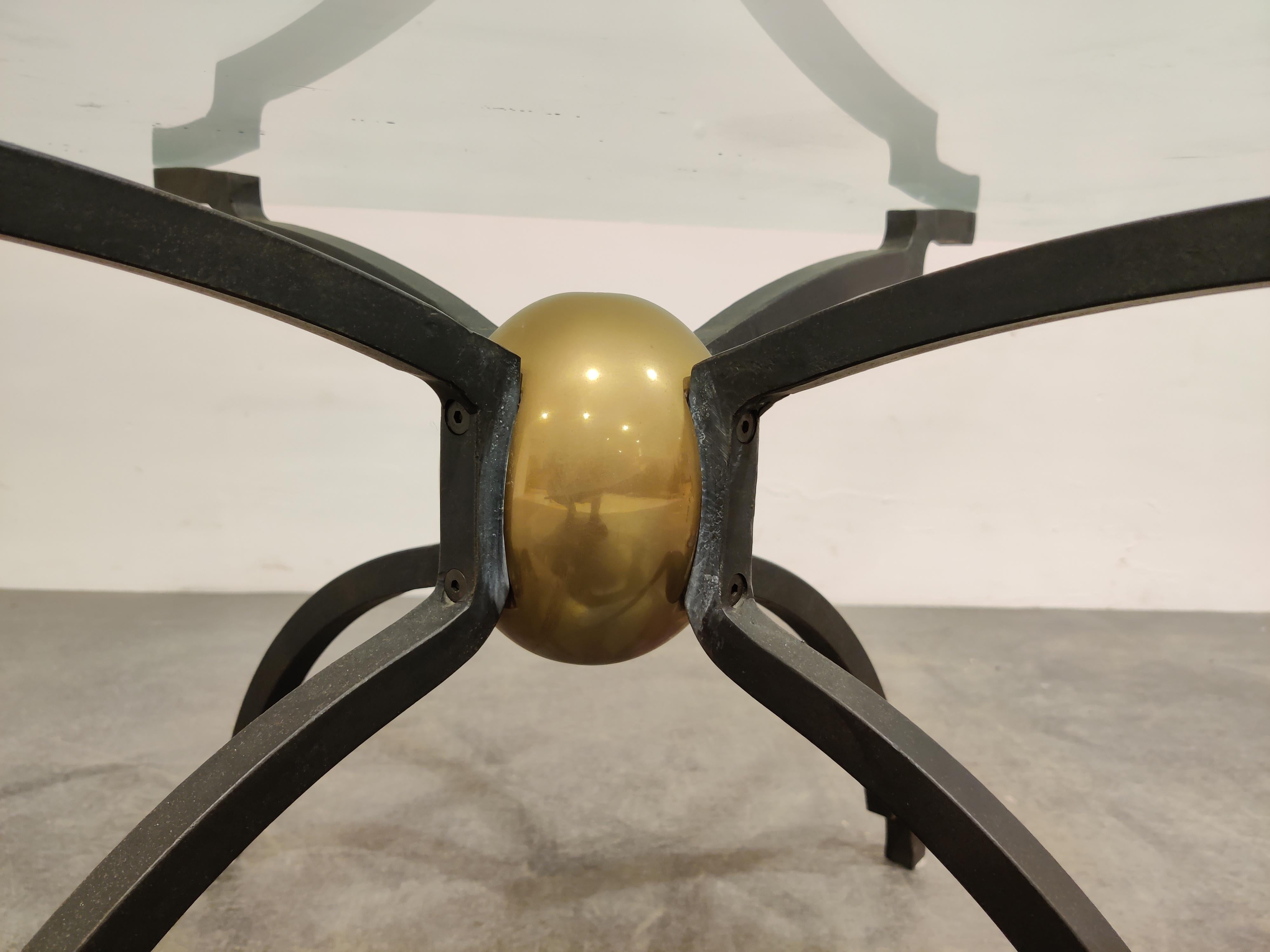 Peter Ghyczy Iron and Brass Coffee Table 3