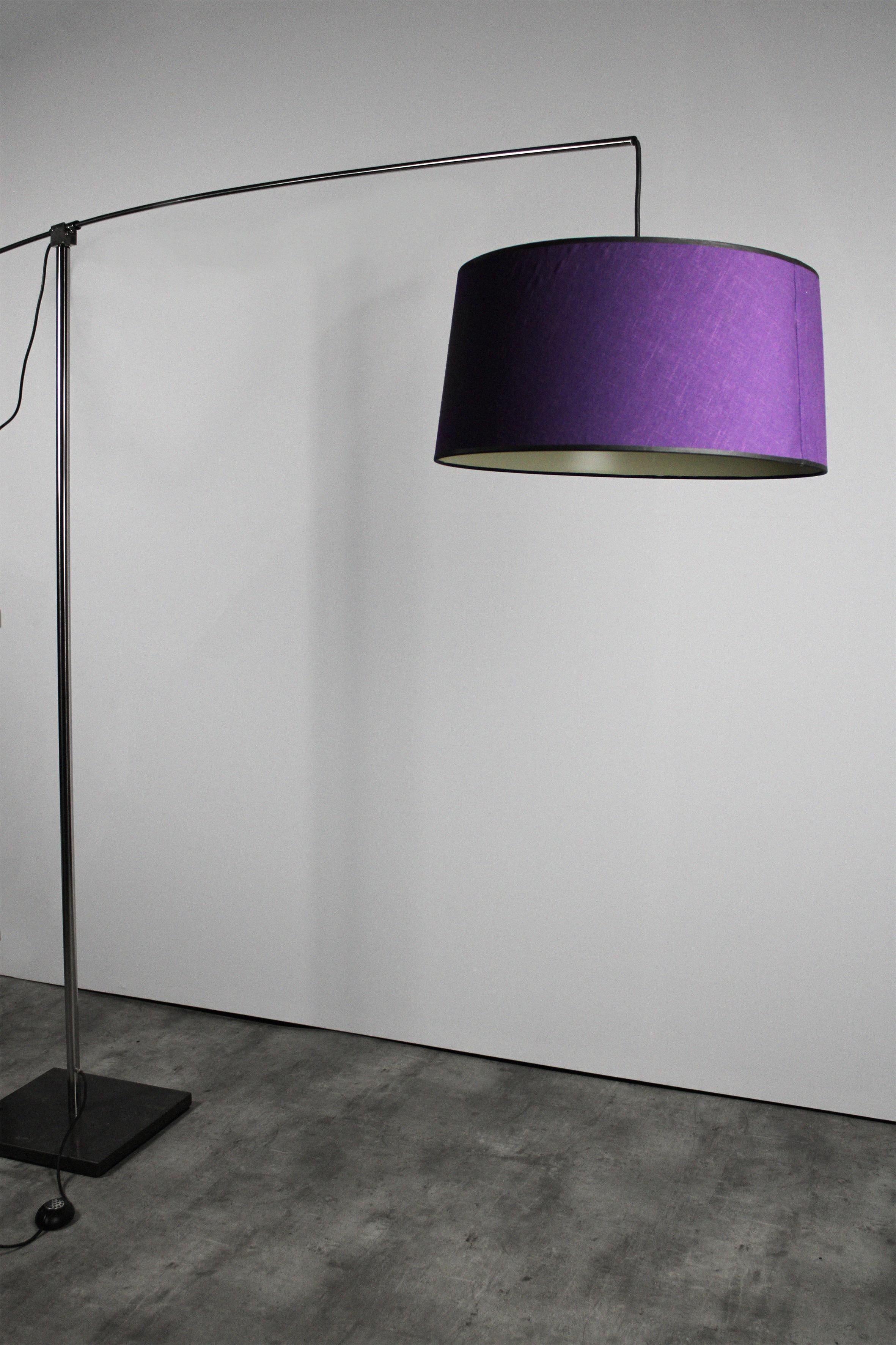 Dutch Peter Ghyczy Large Rare Floor Lamp Purple 20th Century Modern Netherlands For Sale