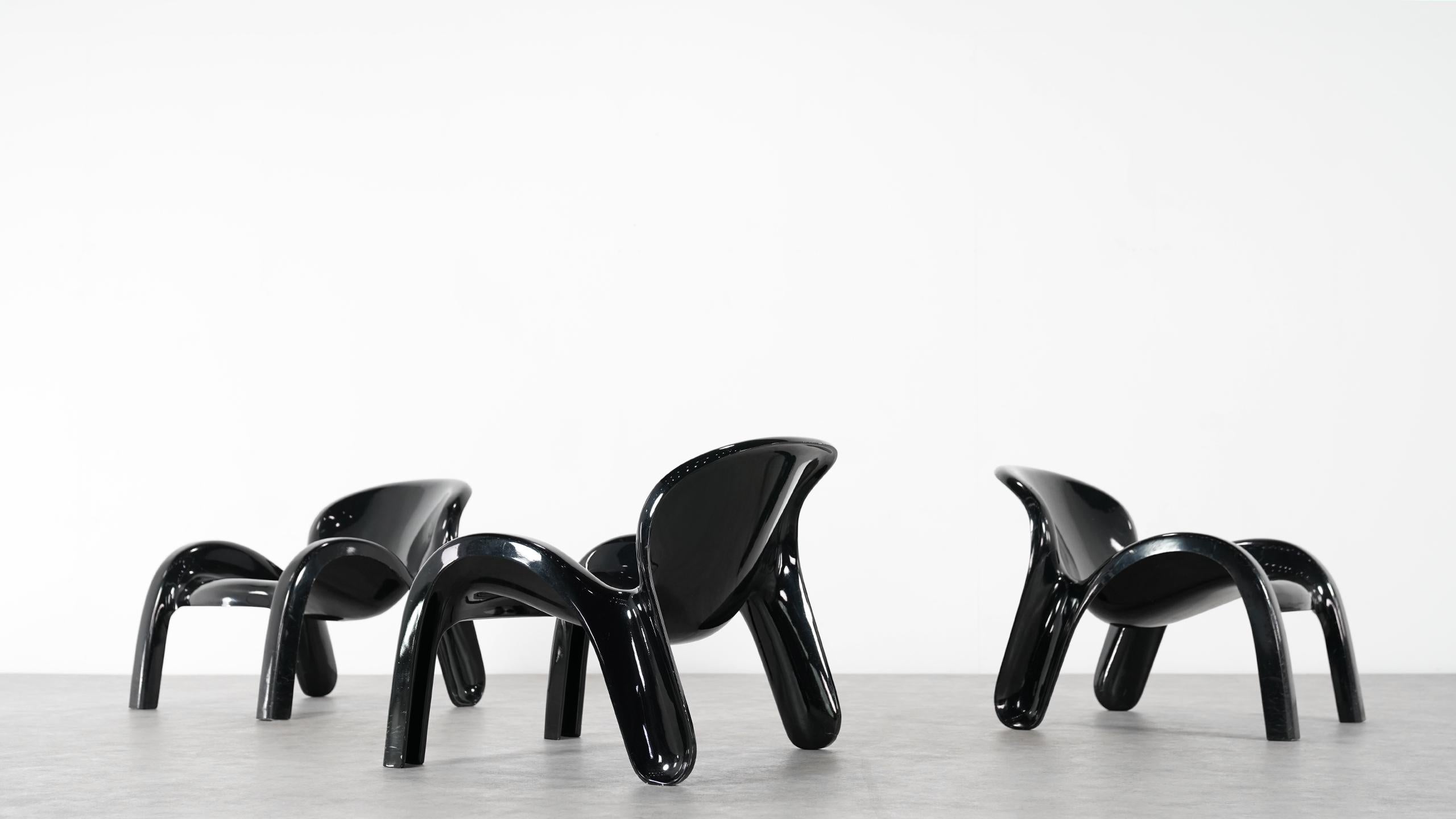 Late 20th Century Peter Ghyczy Lounge Chair GN2 for Reuter´s Form + Life Collection, 1970 in black