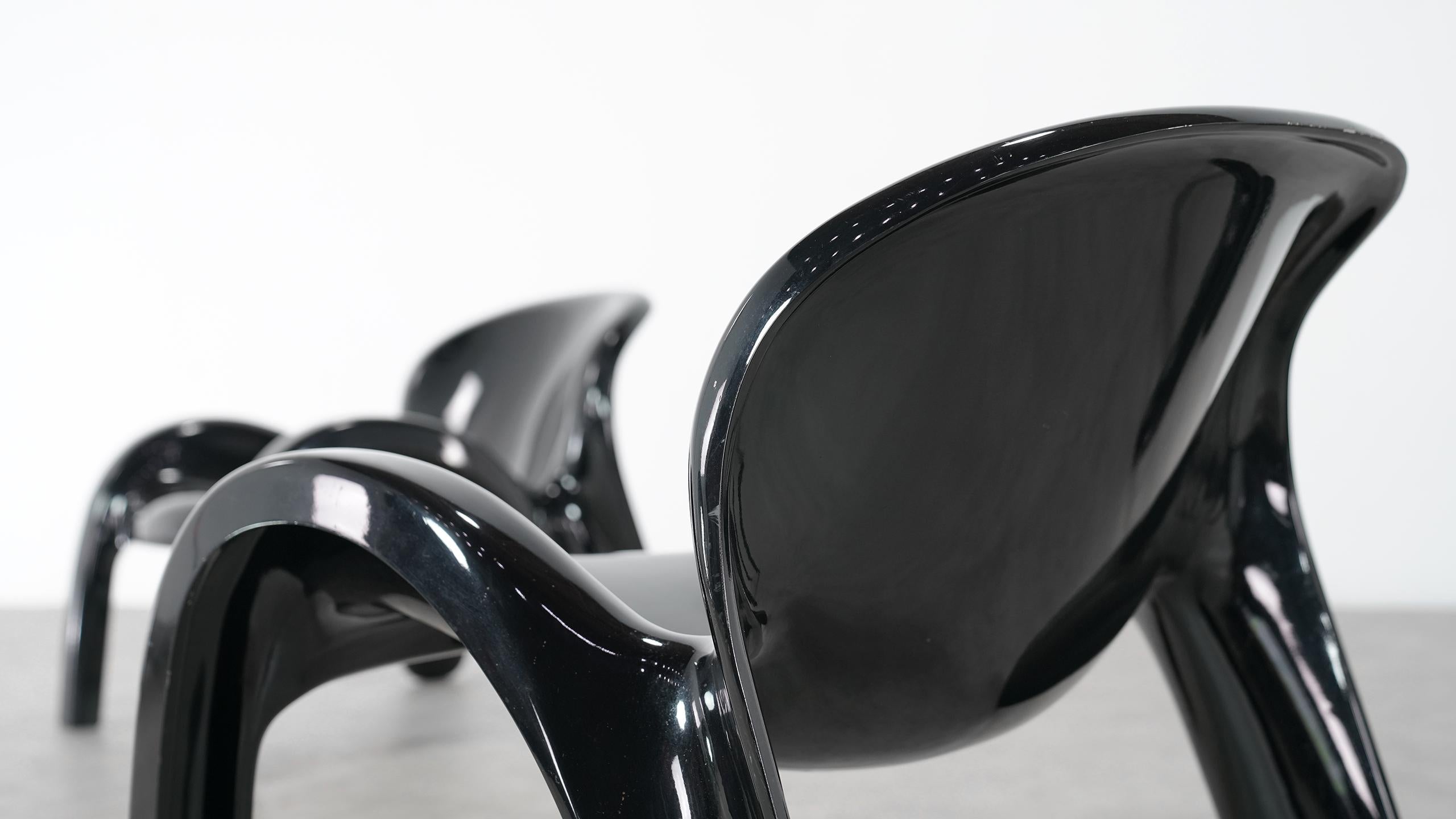 Fiberglass Peter Ghyczy Lounge Chair GN2 for Reuter´s Form + Life Collection, 1970 in black