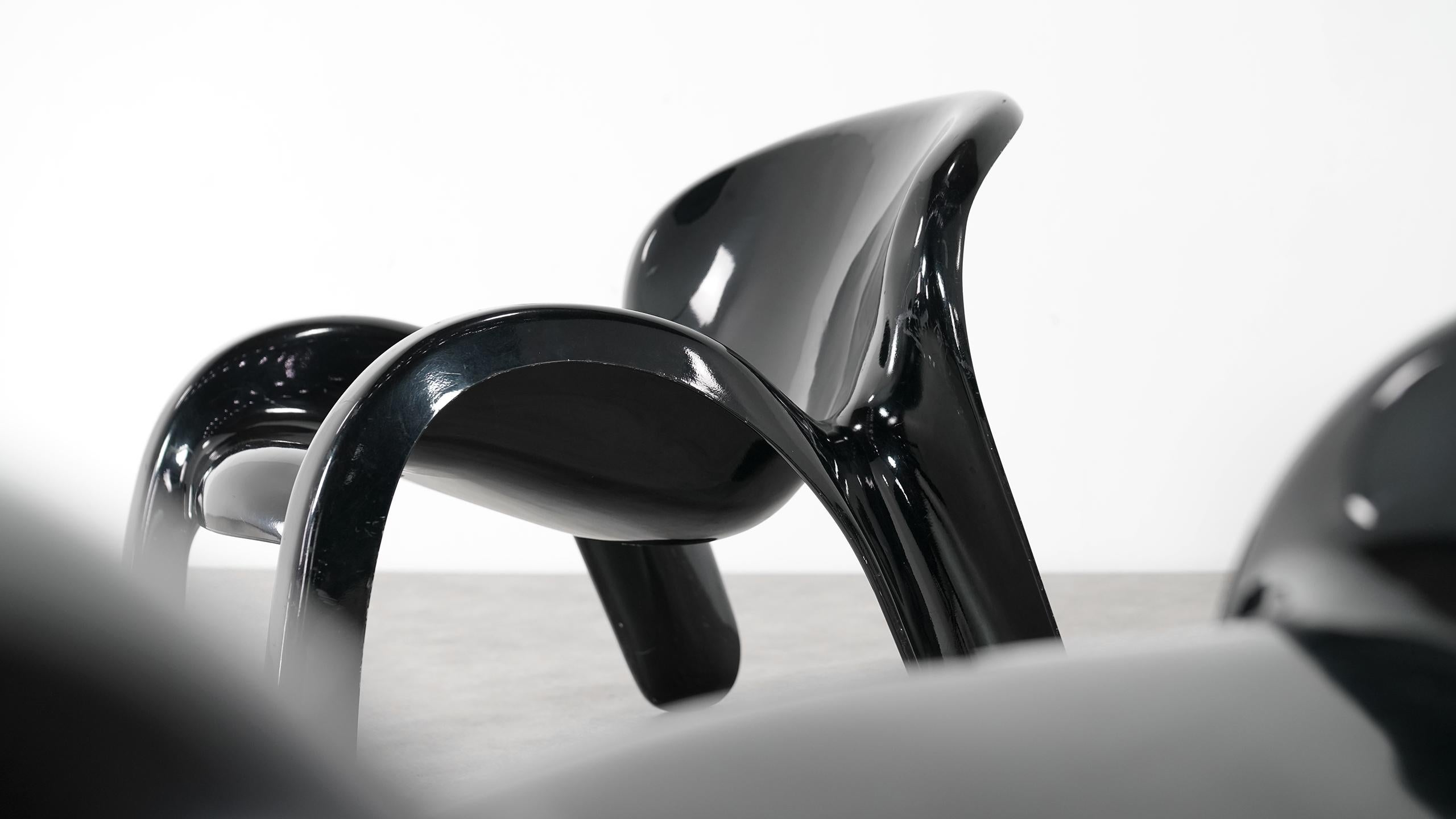 Peter Ghyczy Lounge Chair GN2 for Reuter´s Form + Life Collection, 1970 in black 1