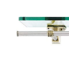 Peter Ghyczy Set d'étagères Pioneer 'R14GQ' Aluminium brillant / Acier / Verre clair