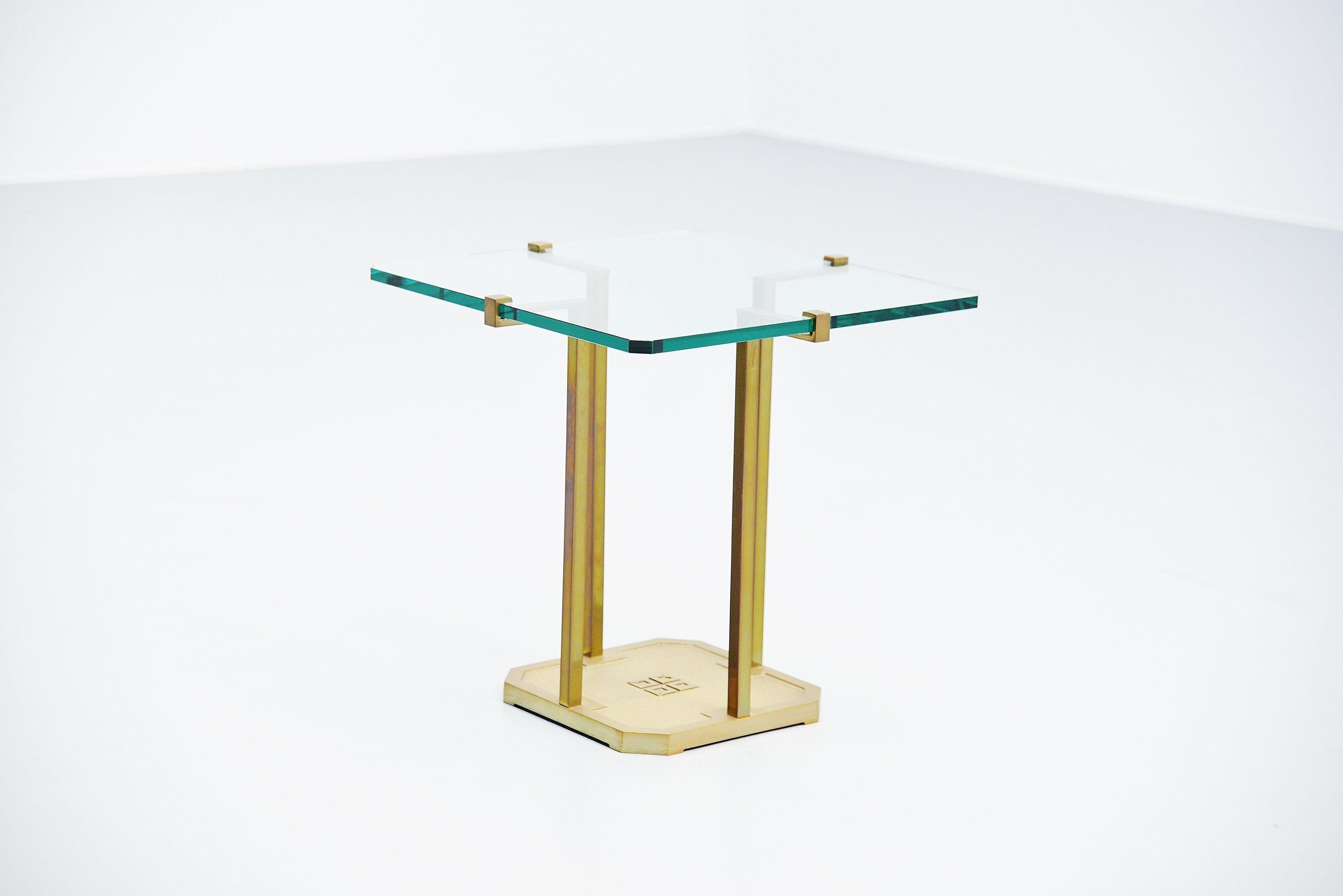 Hollywood Regency Peter Ghyczy Side Table, Holland, 1985