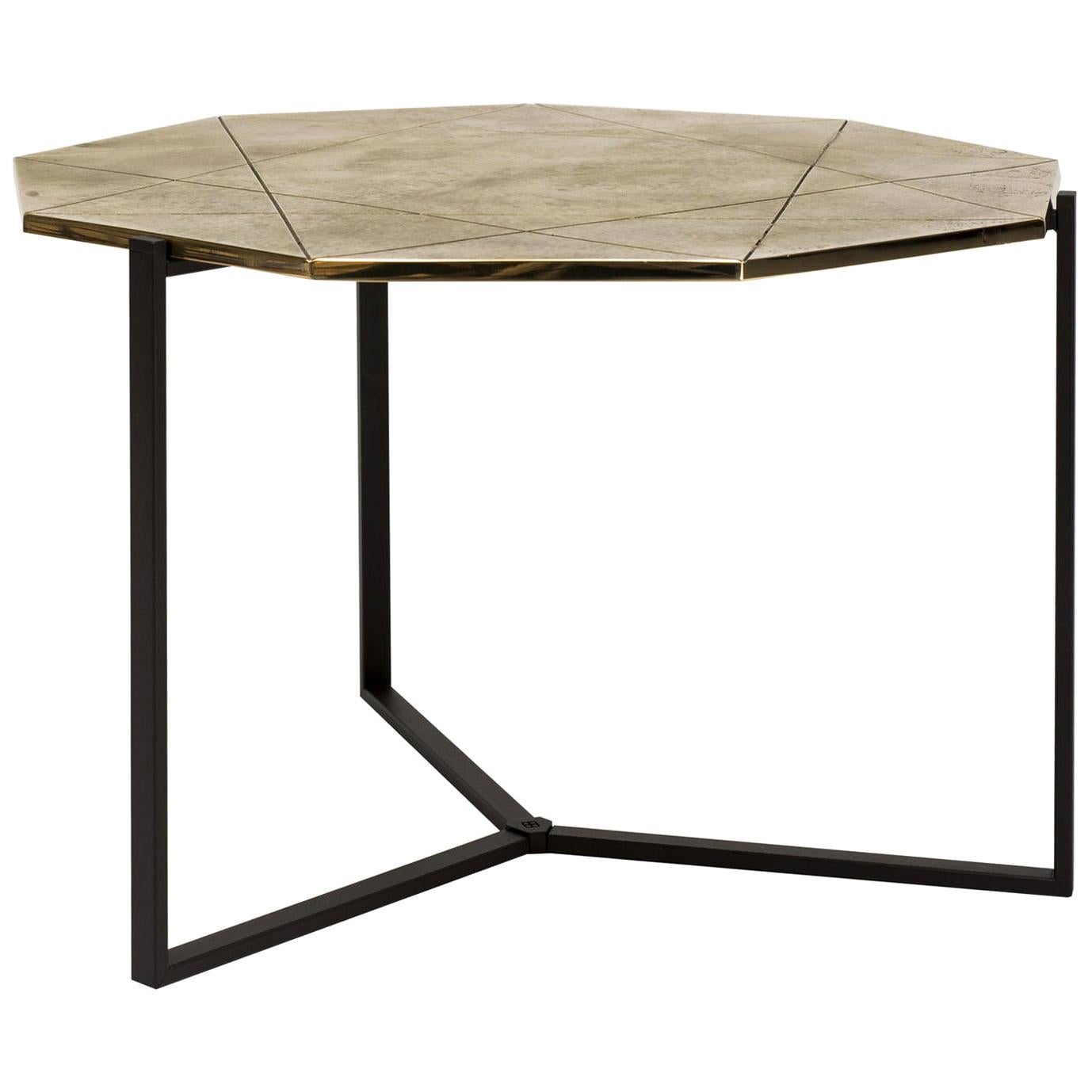 Peter Ghyczy Side Table Pivot ‘T82’ Limited Edition Ristretto / Brass