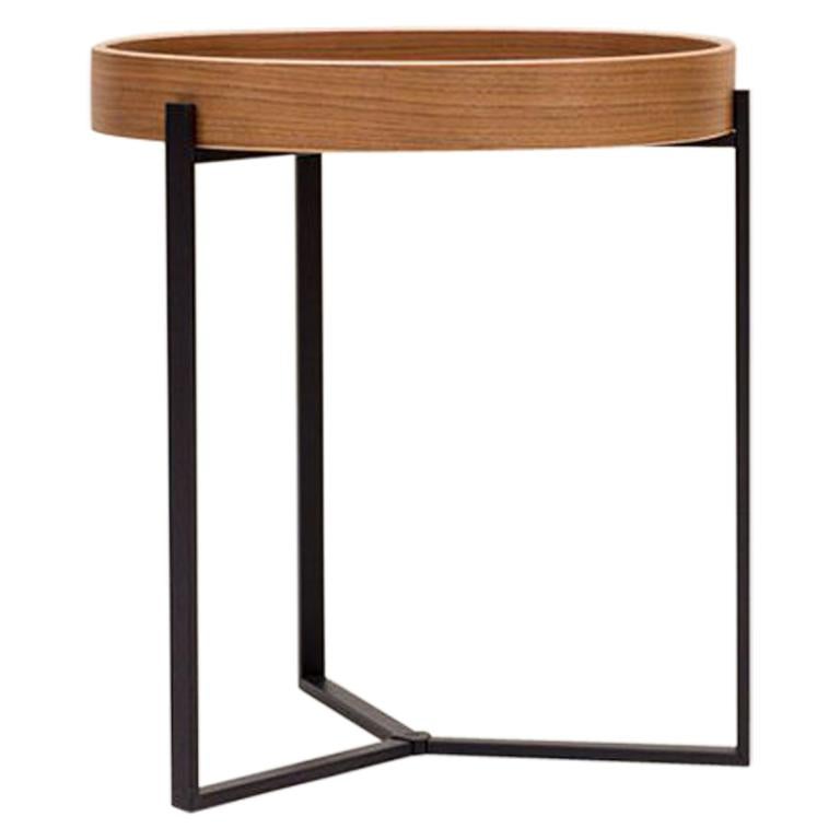 Peter Ghyczy Side Table Pivot 'T82' Ristretto or Walnut