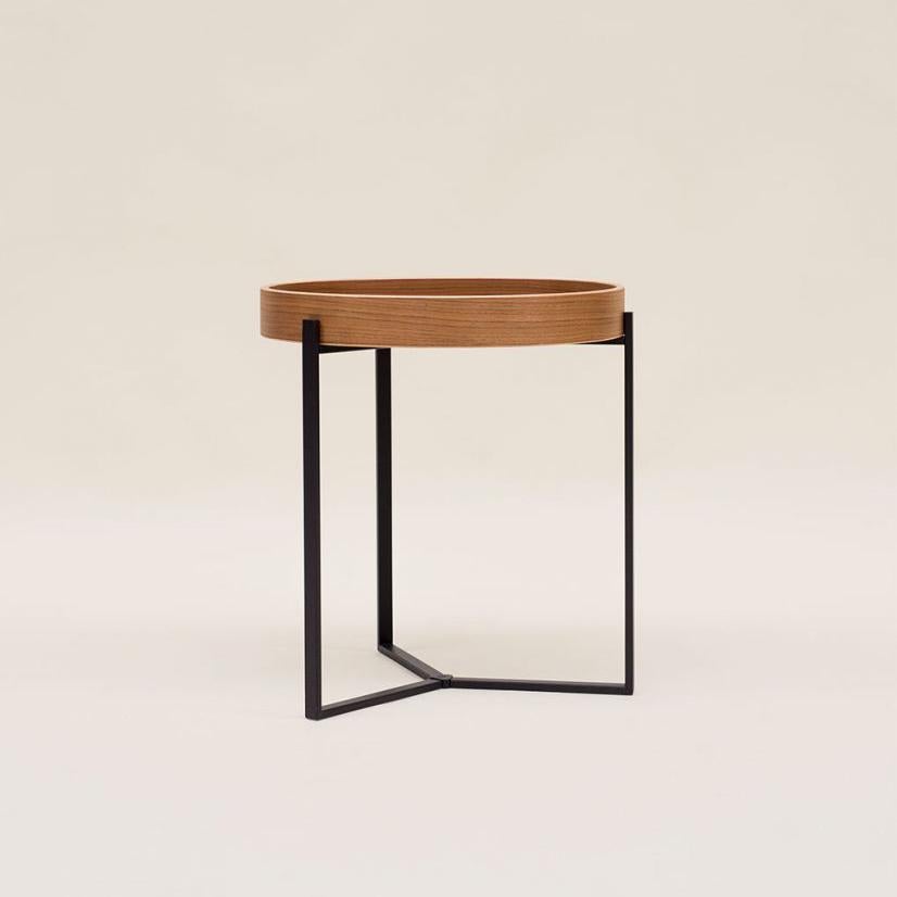 Modern Peter Ghyczy Side Table Pivot 'T82' Ristretto or Walnut