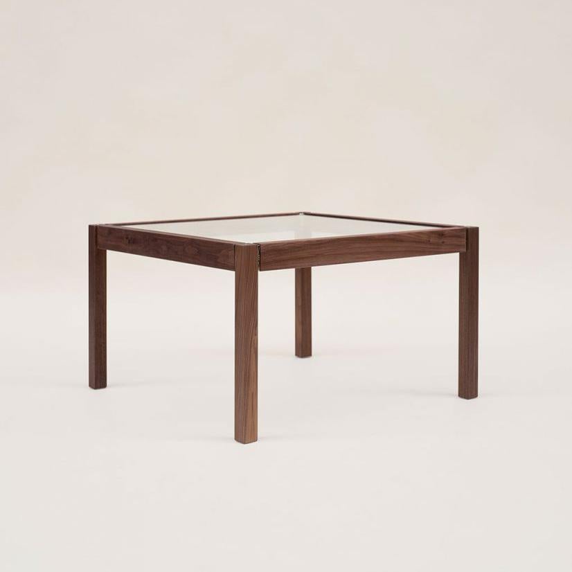 Dutch Peter Ghyczy Side Table ‘T81’ Aluminium / Oak